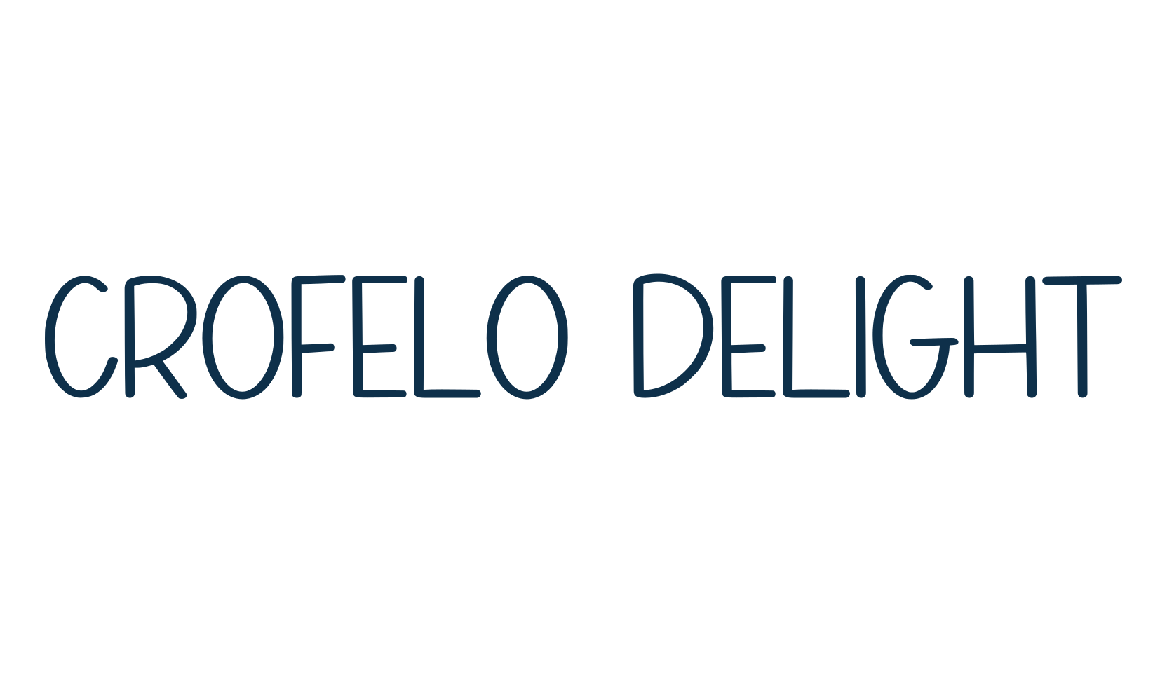 Crofelo Delight, handwriting font preview
