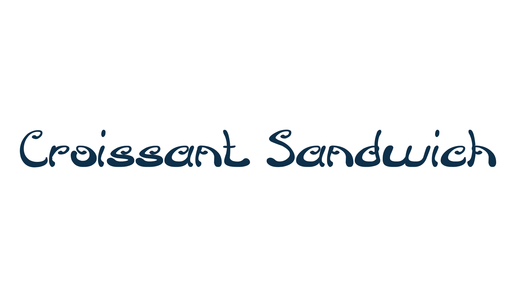 Croissant Sandwich, fancy various decorative font preview