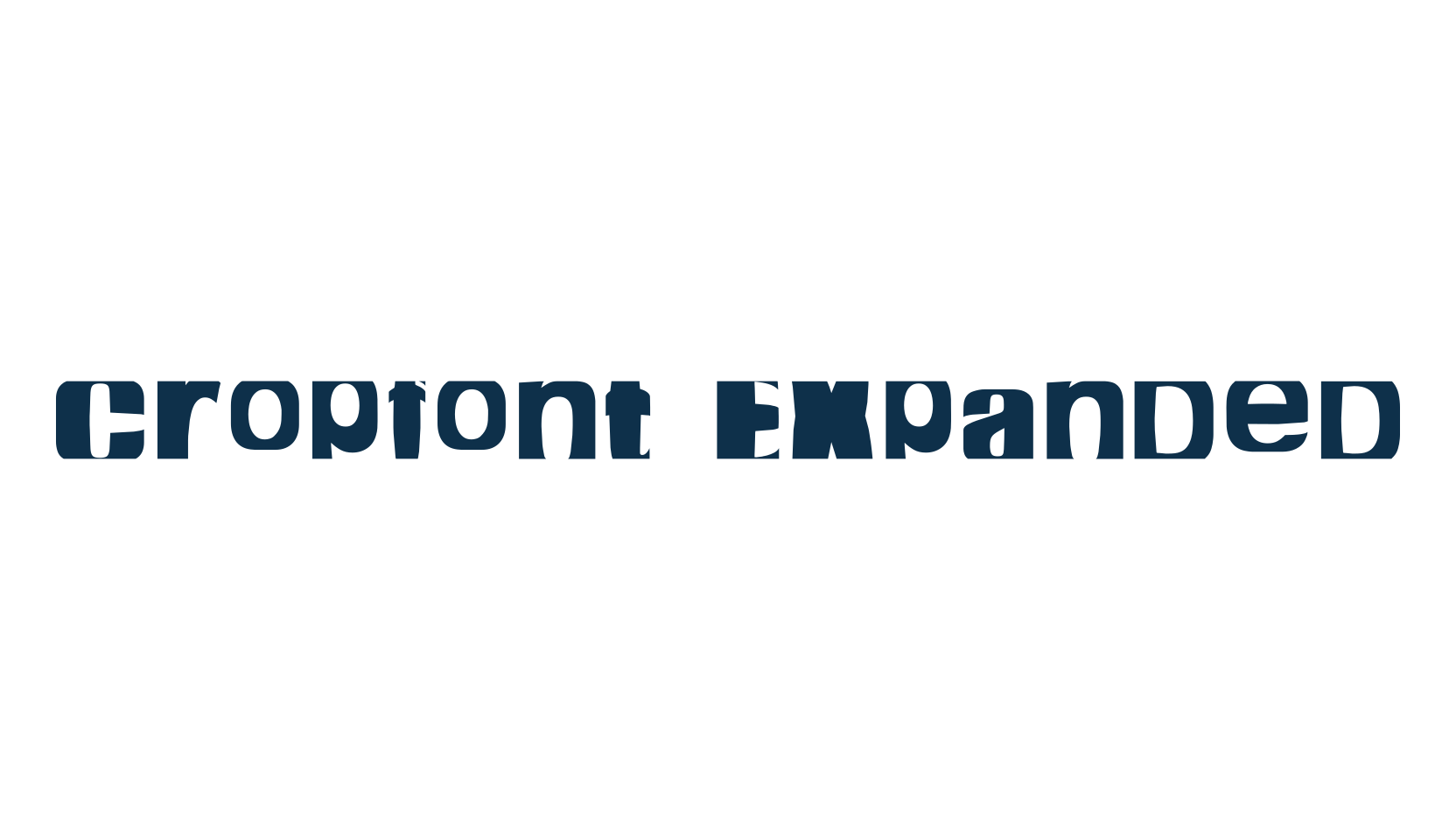 Cropfont Expanded, distorted font preview