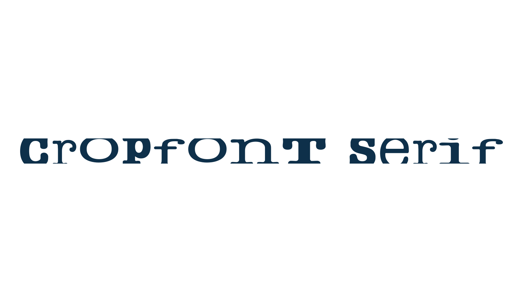 Cropfont Serif, distorted font preview