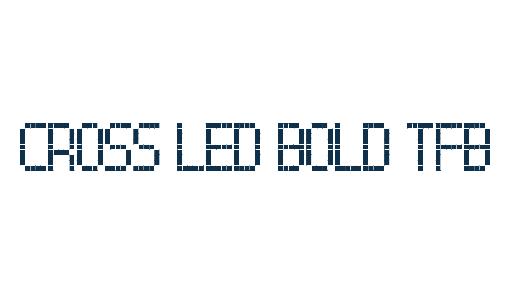 Cross Led Bold TFB, lcd font preview