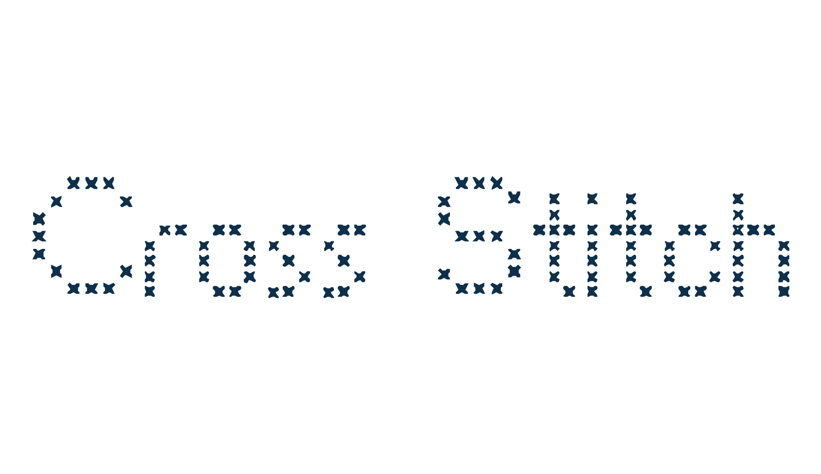 Cross Stitch, decorative font preview