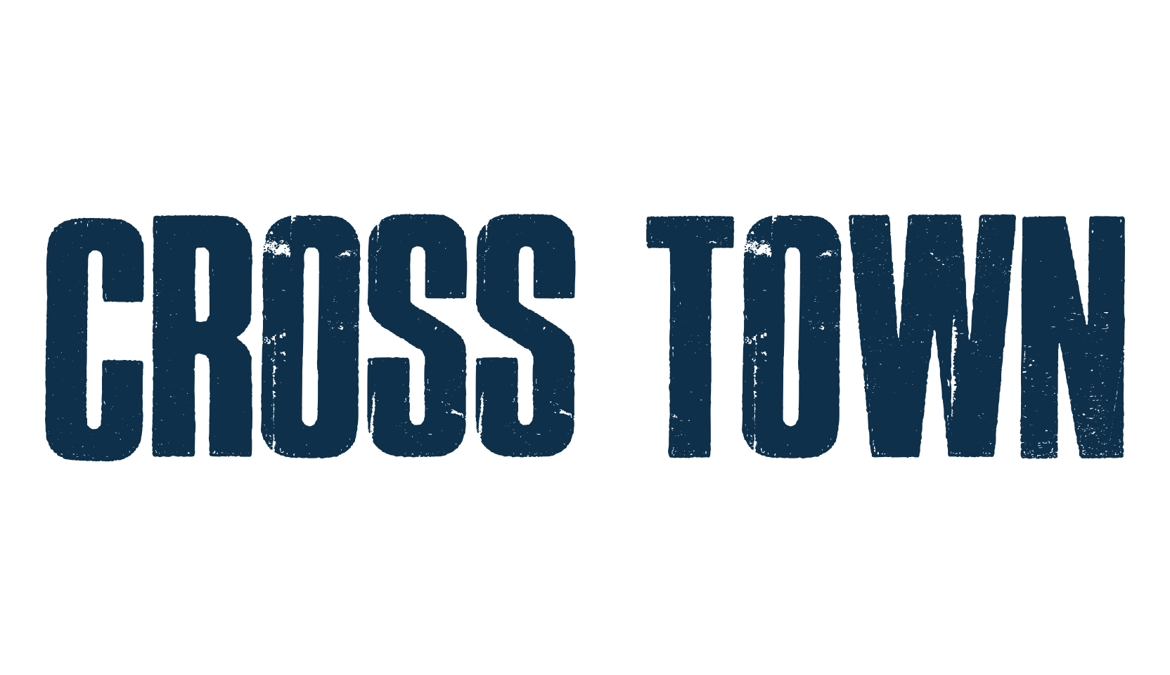 Cross Town, eroded font preview