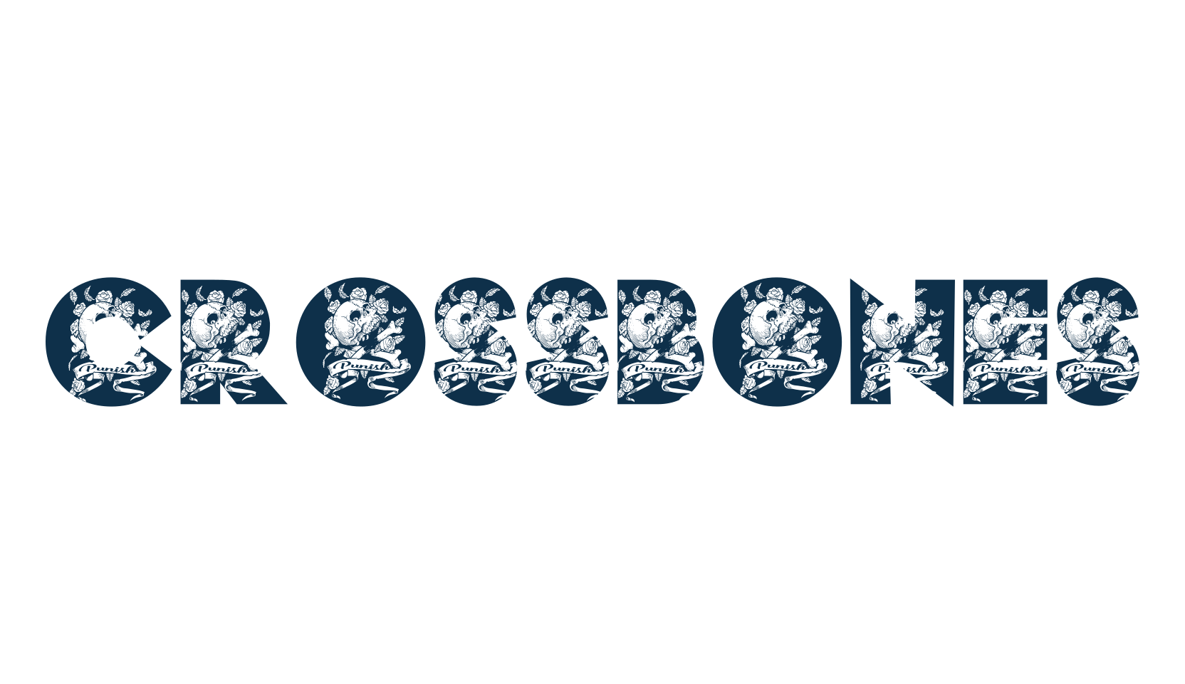 Crossbones, decorative font preview