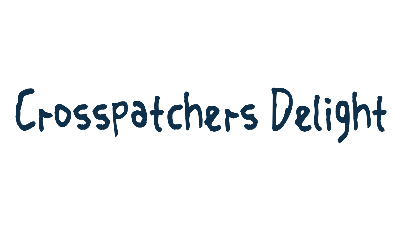 Crosspatchers Delight, handwriting font preview
