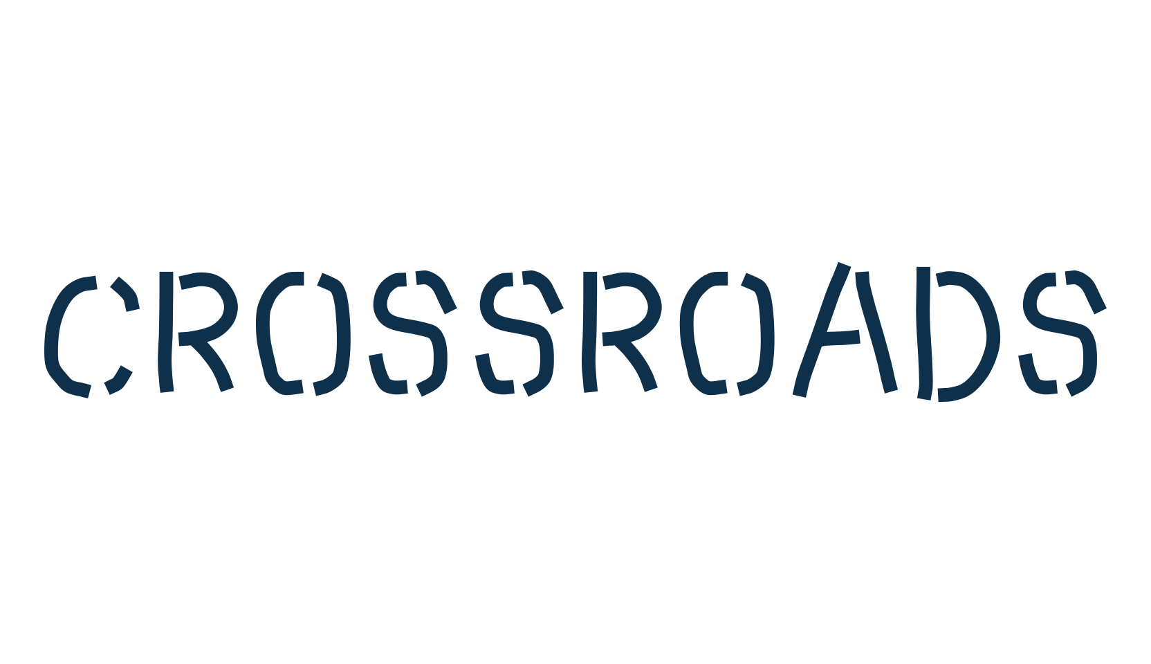 Crossroads (crossroads), stencil, army font preview