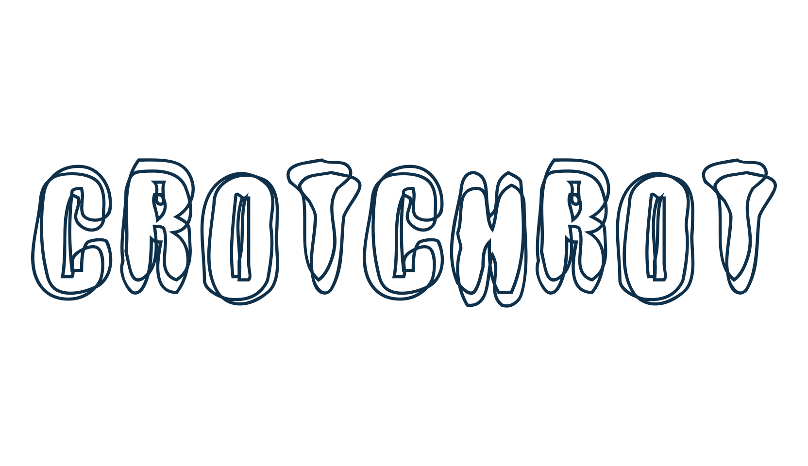 Crotchrot, fancy distorted decorative font preview