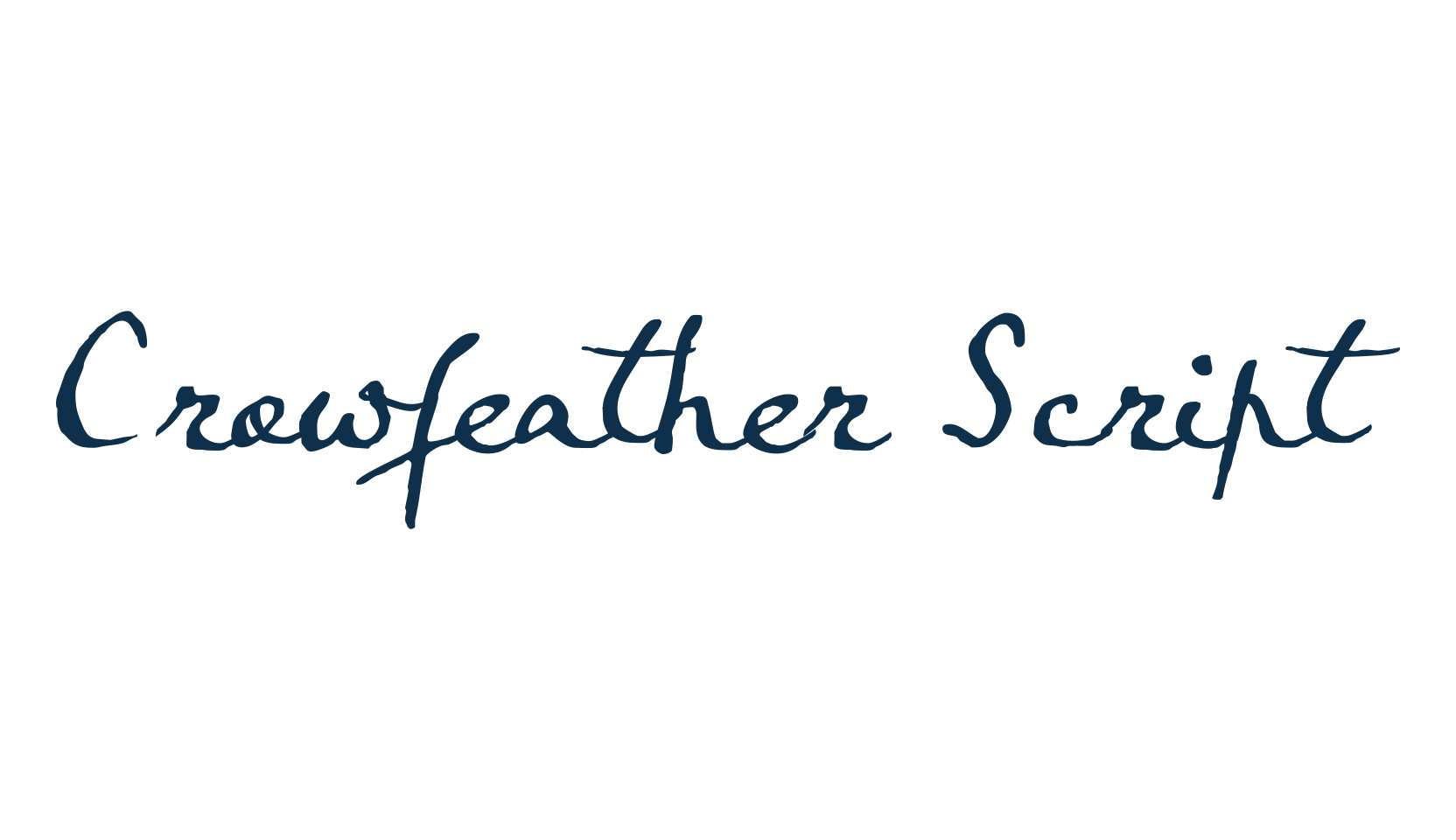 Crowfeather Script, script handwritten fancy decorative calligraphy font preview