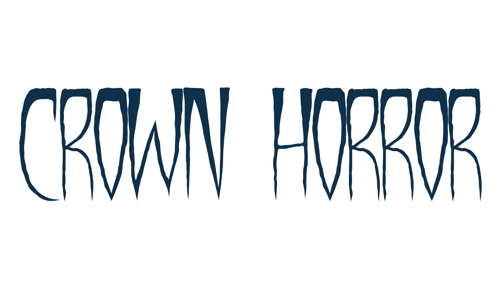Crown Horror, holiday halloween fancy decorative horror font preview