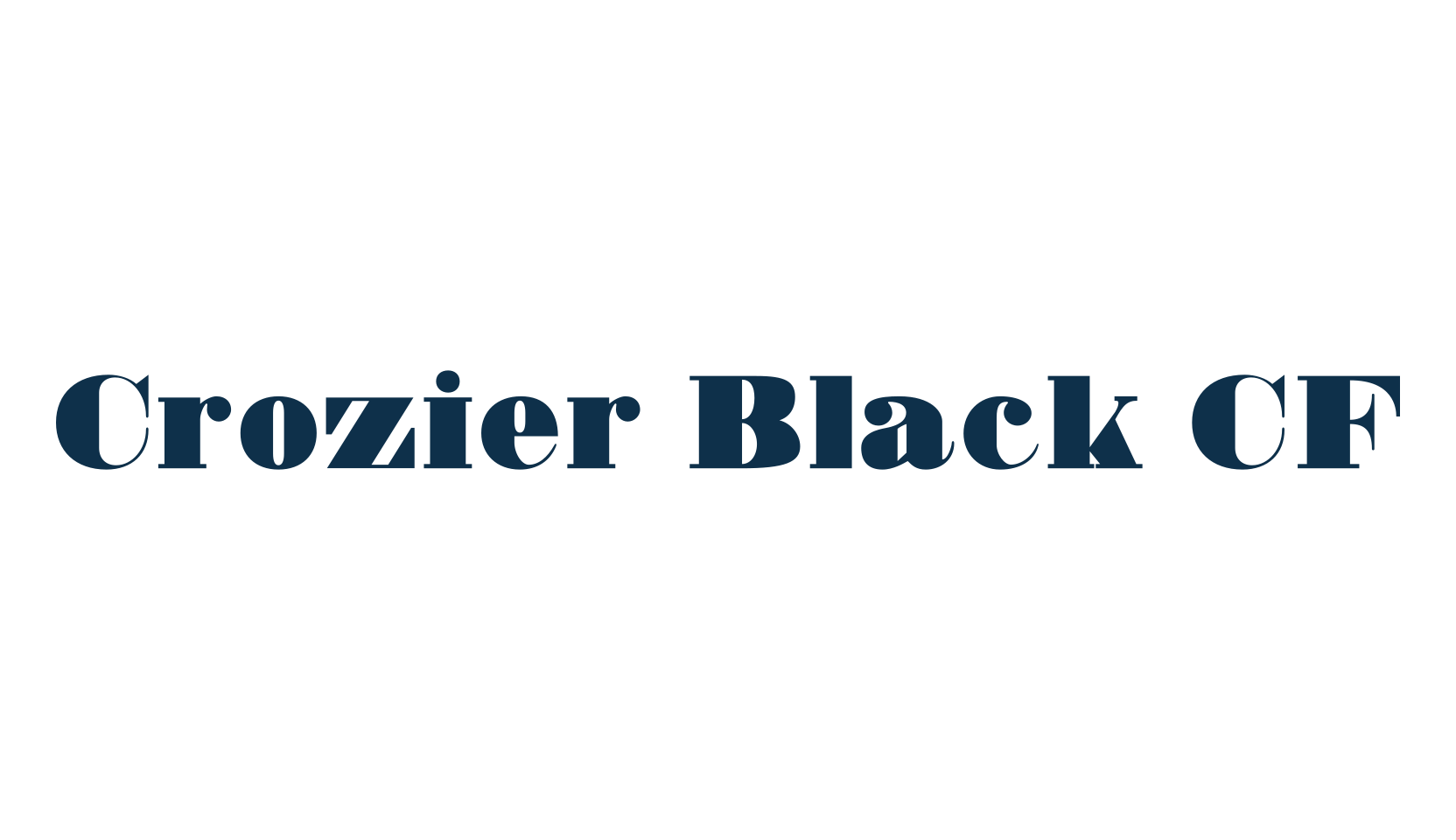 Crozier Black CF, basic serif font preview