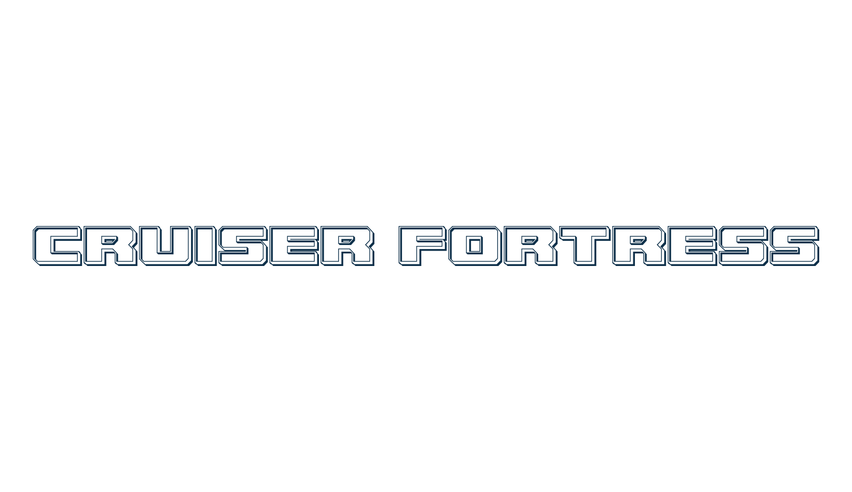 Cruiser Fortress, techno sci-fi font preview