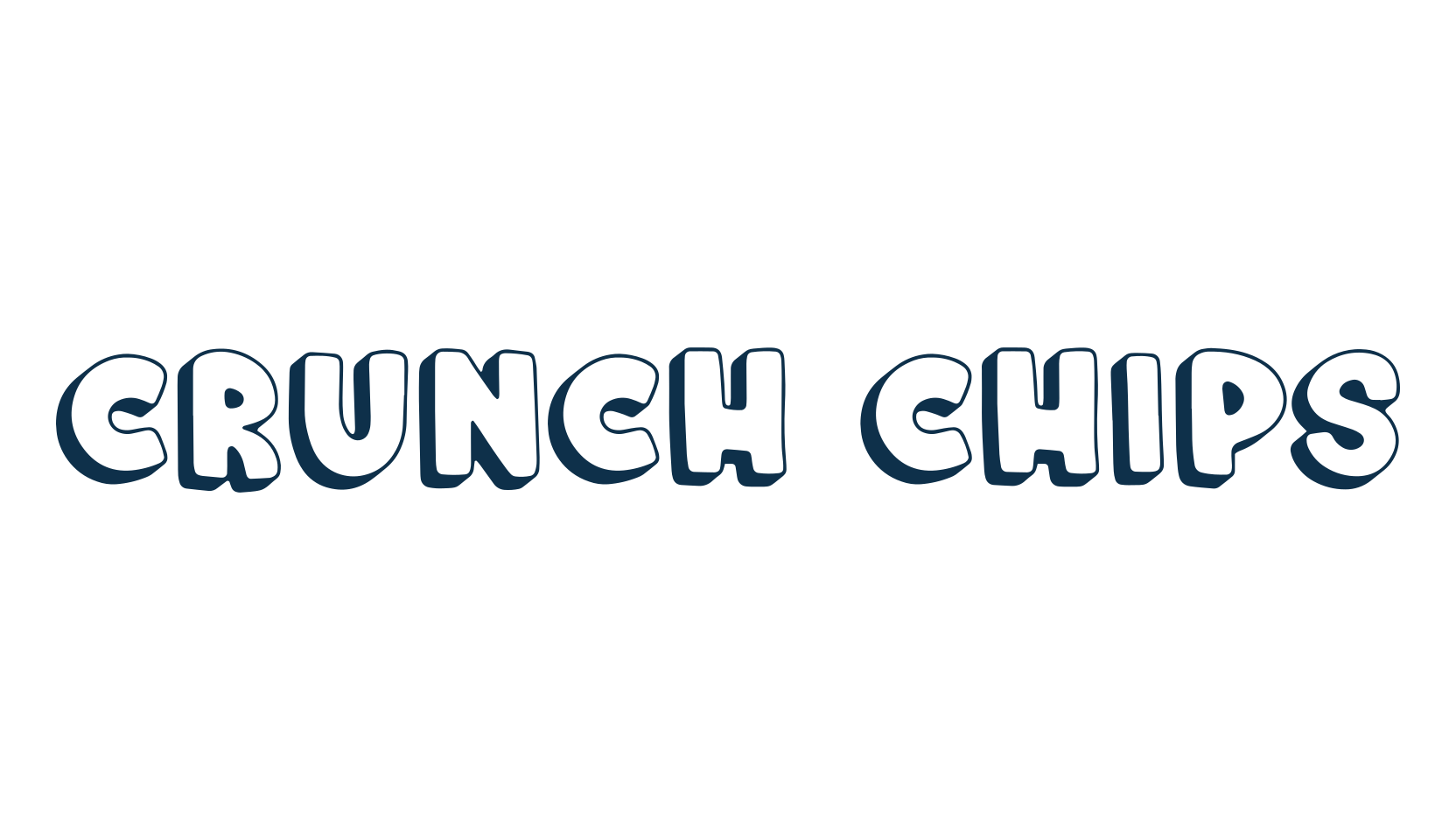 Crunch Chips, fancy cartoon decorative font preview