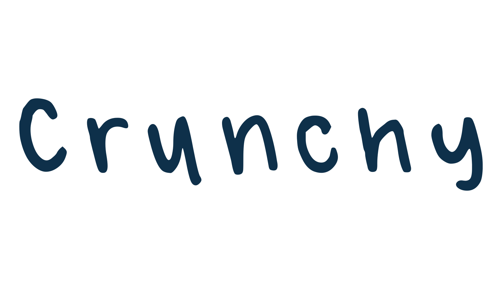 Crunchy, script handwritten fancy decorative calligraphy font preview
