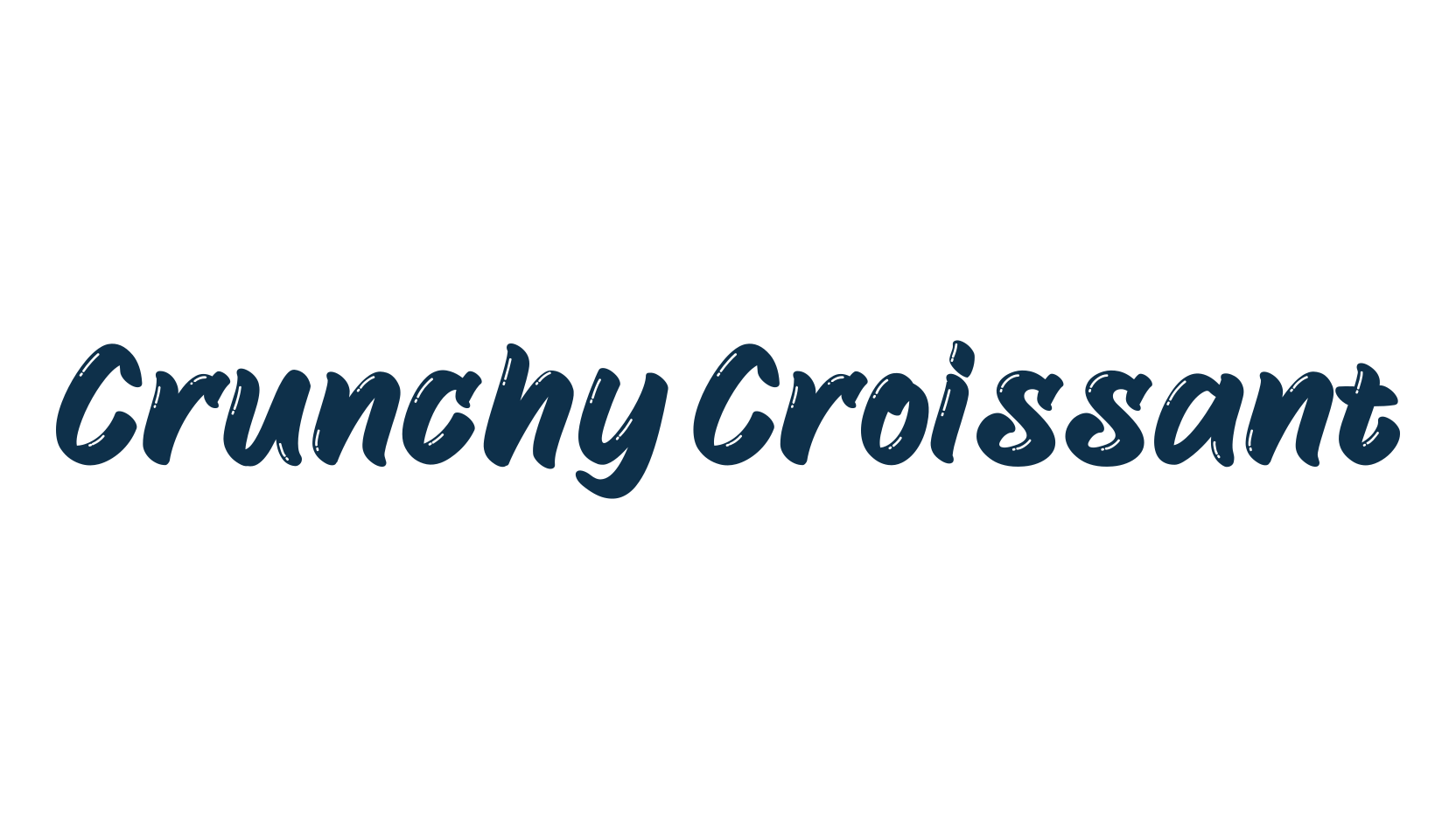 Crunchy Croissant, fancy decorative font preview