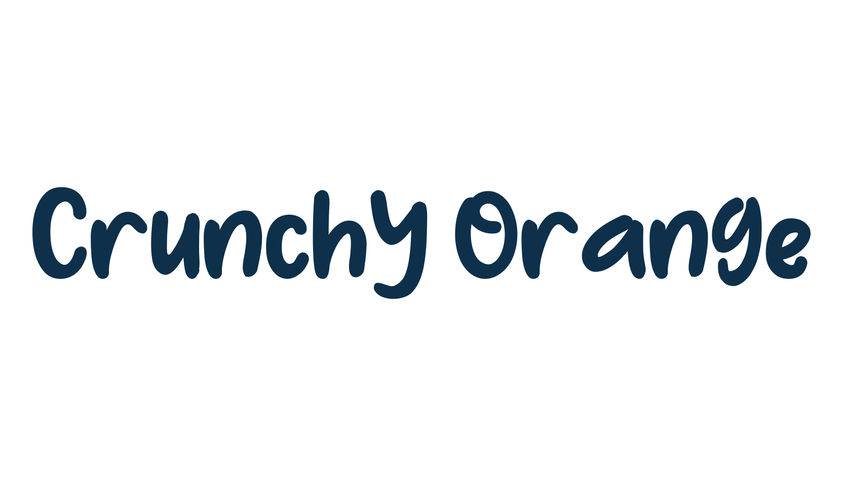 Crunchy Orange, handwriting font preview
