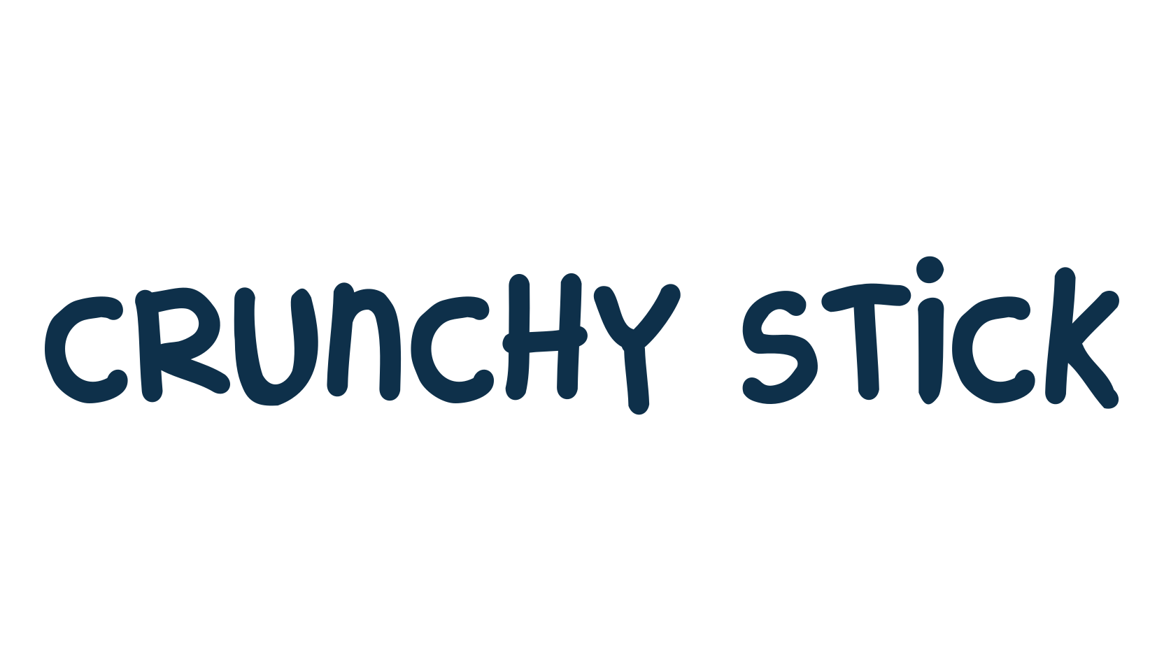 Crunchy Stick, handwriting font preview