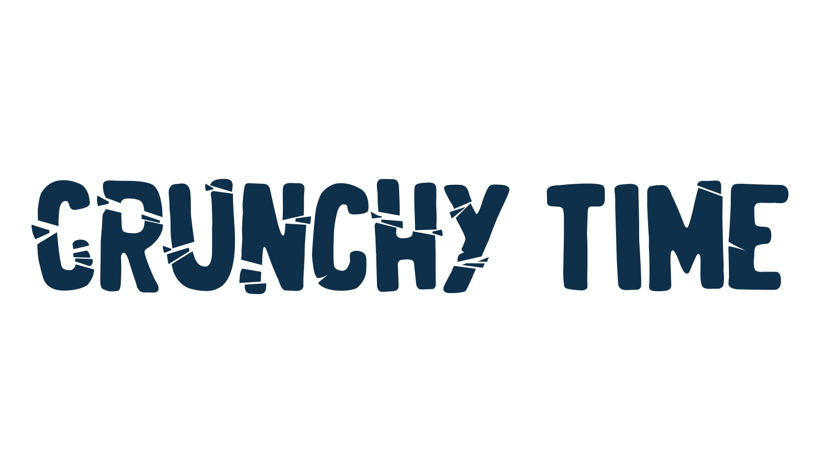Crunchy Time, fancy cartoon decorative font preview