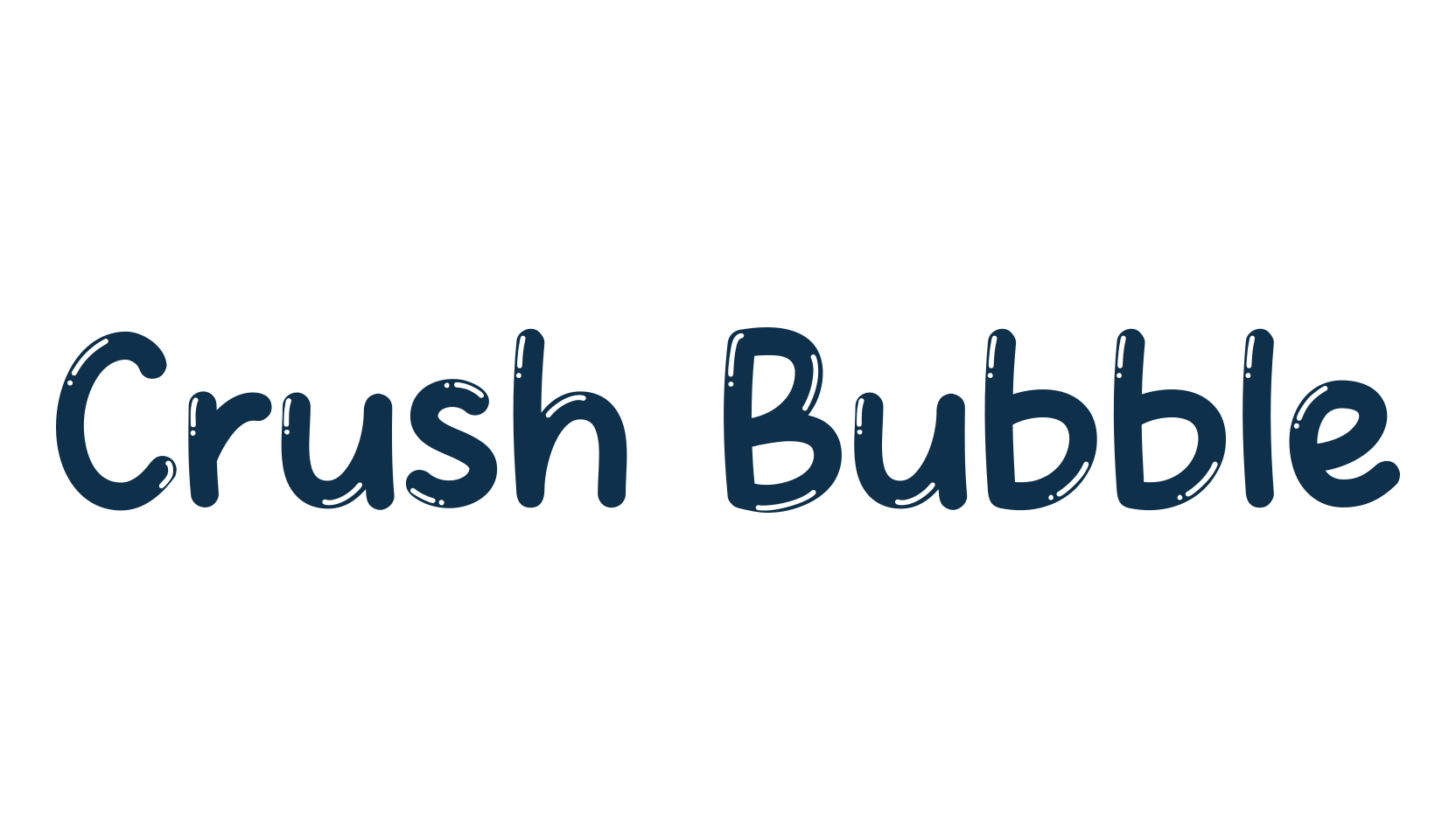 Crush Bubble, cartoon font preview