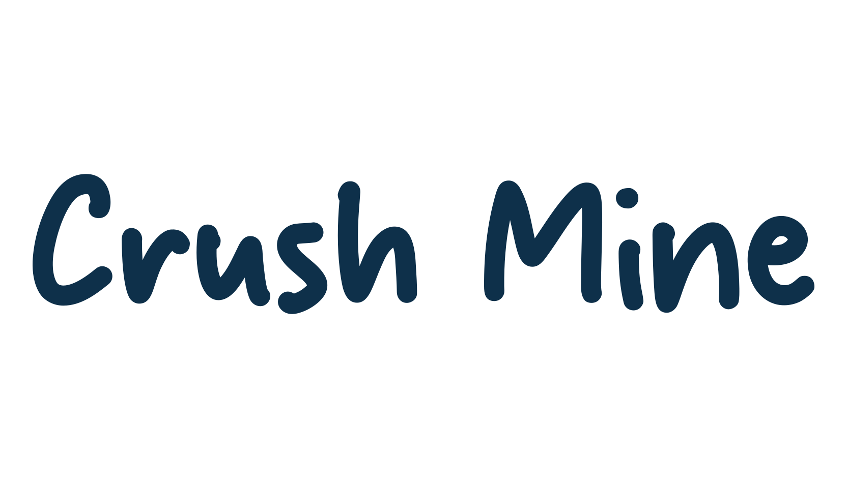 Crush Mine, handwriting font preview