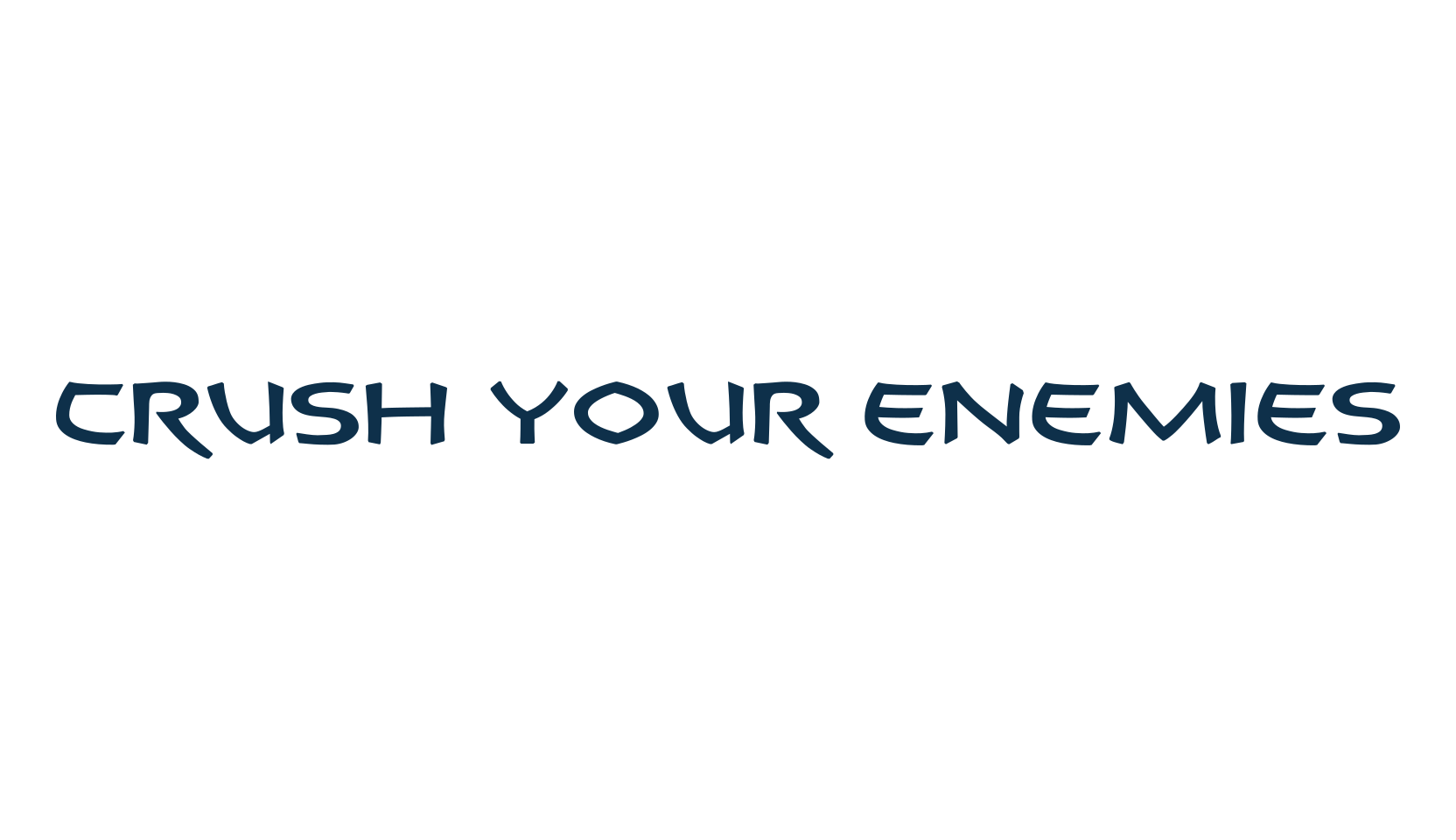 Crush Your Enemies, gothic celtic font preview