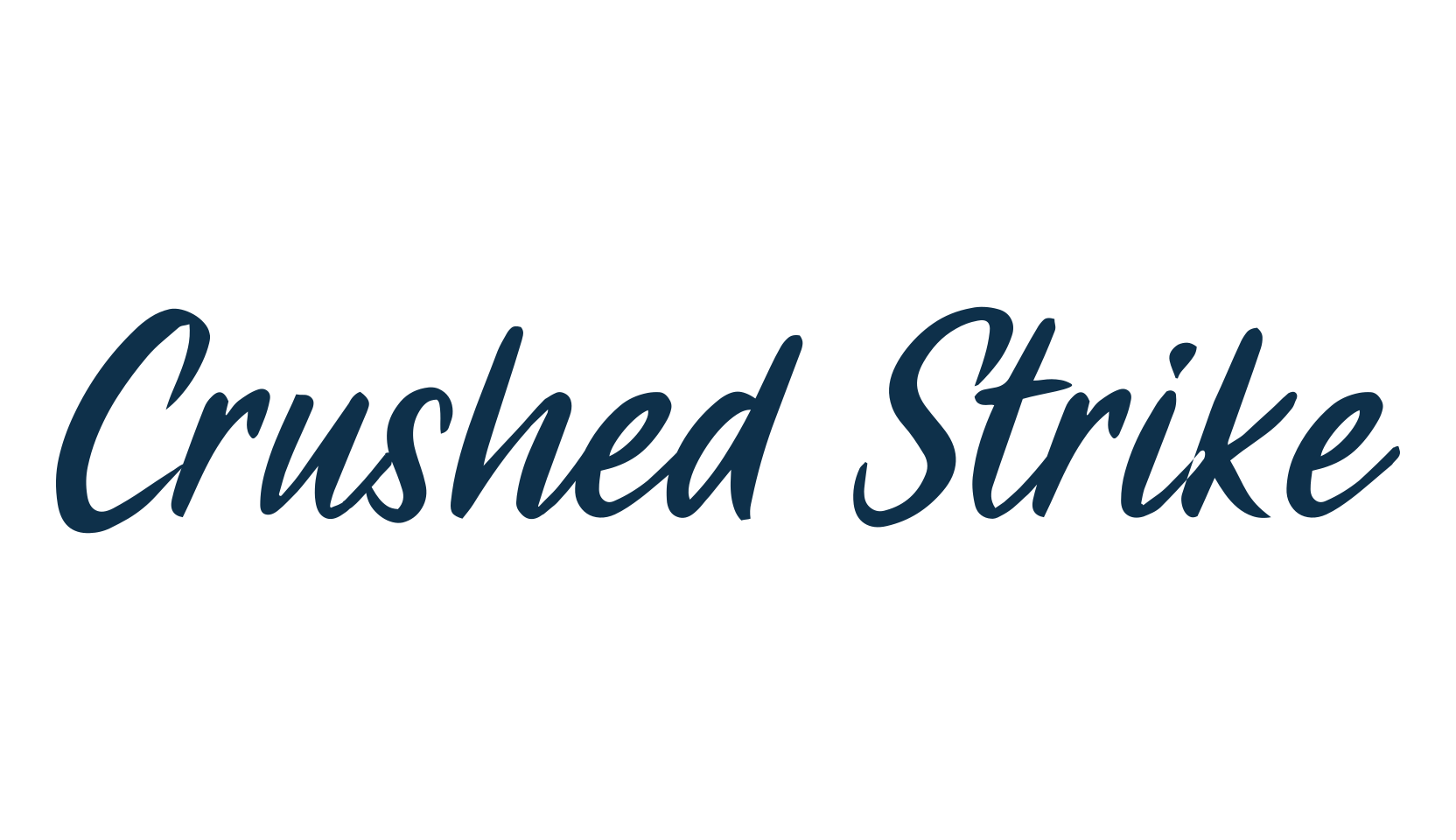 Crushed Strike, handwriting font preview