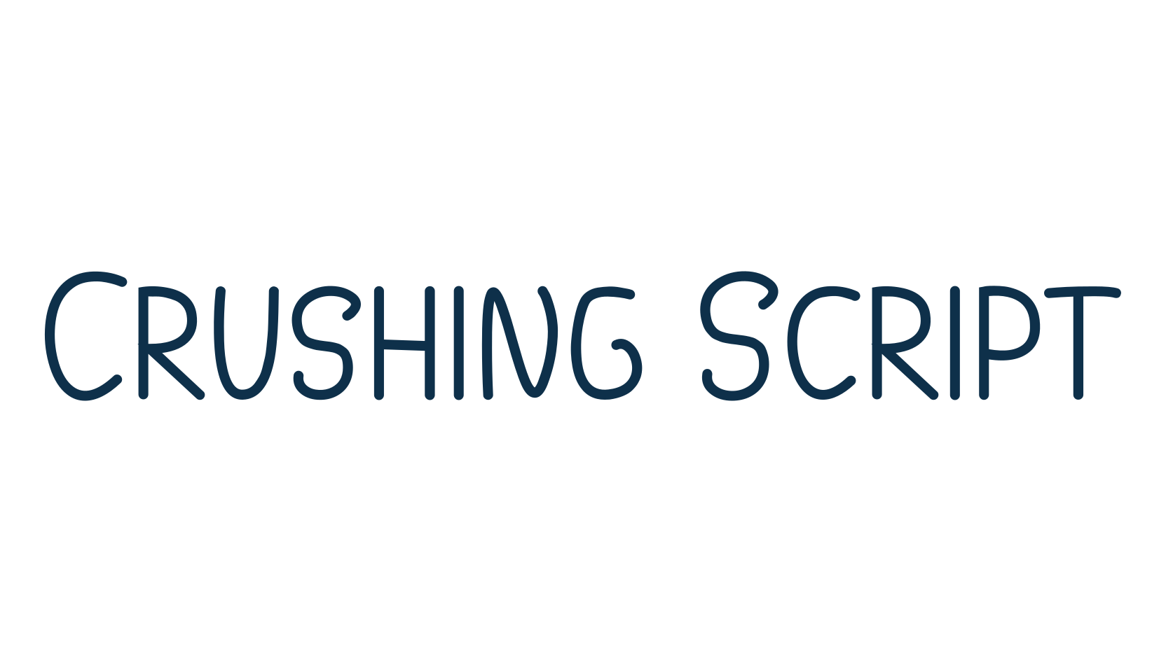 Crushing Script, calligraphy font preview
