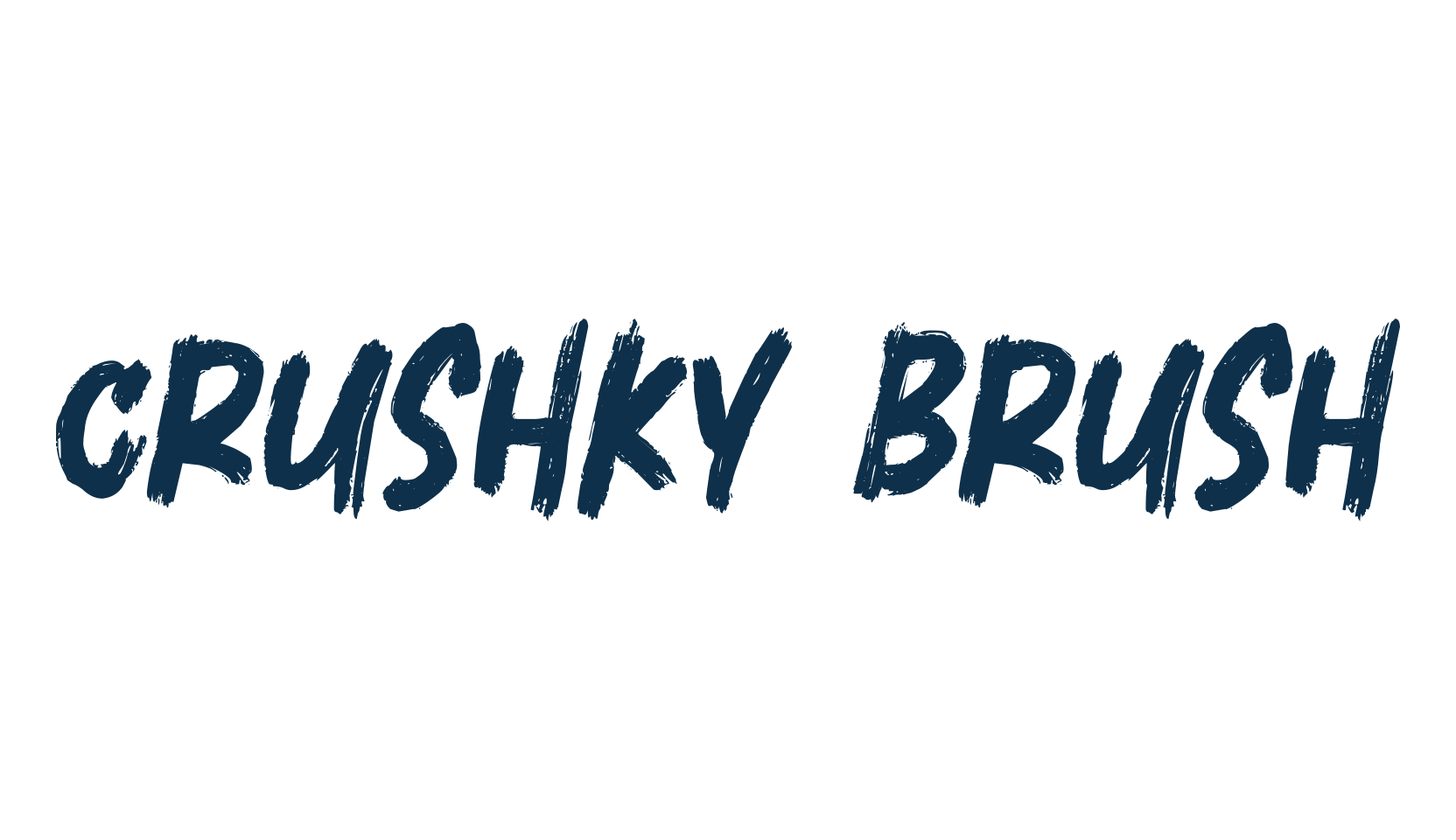 Crushky Brush, brush font preview