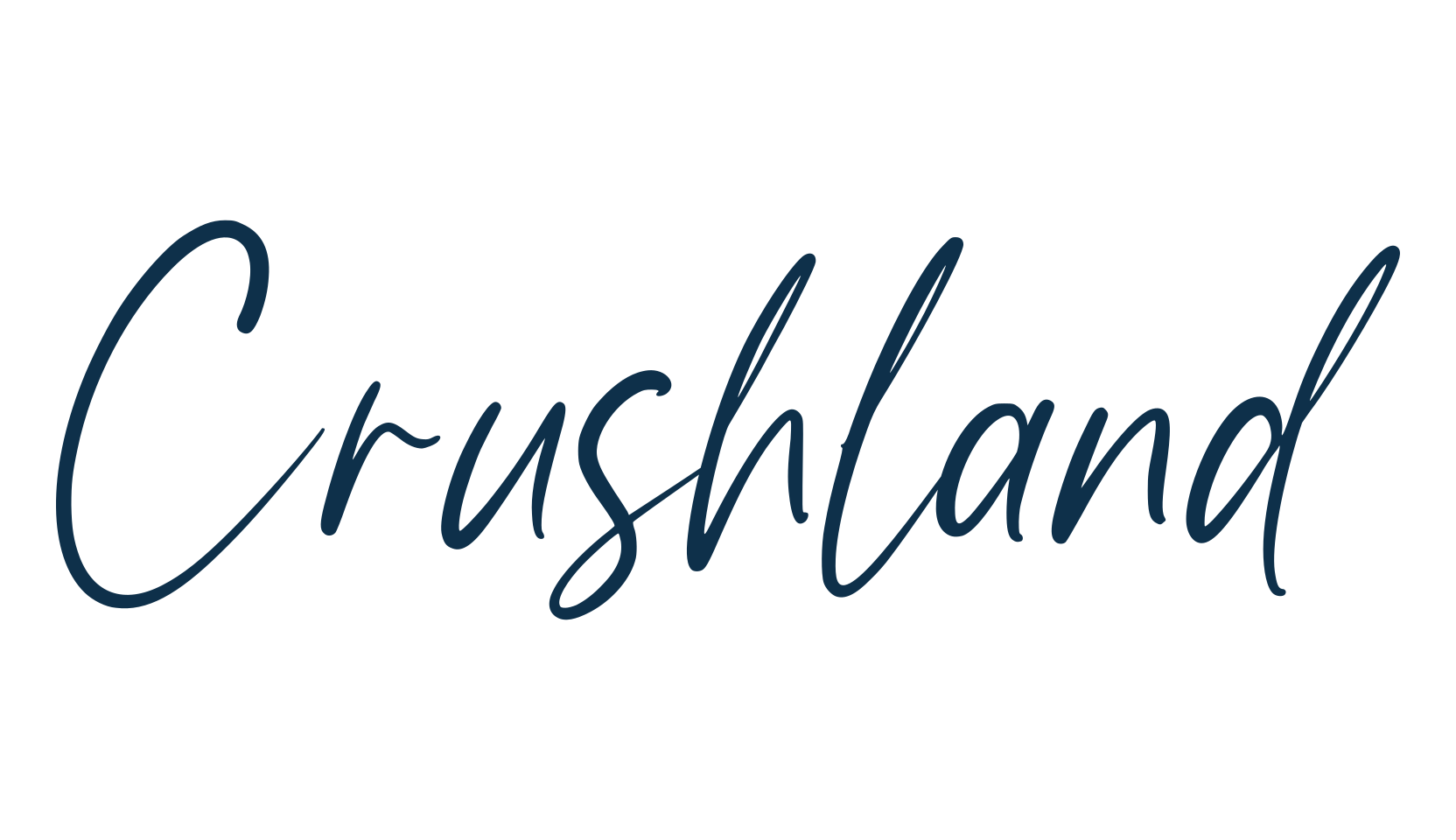Crushland, handwriting font preview