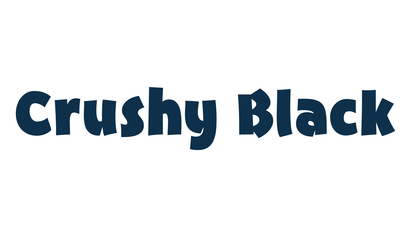 Crushy Black, fancy cartoon decorative font preview
