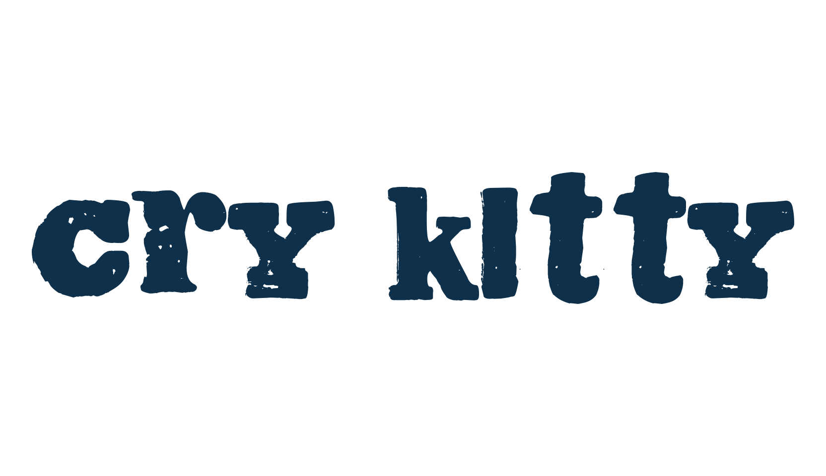 Cry Kitty, eroded font preview