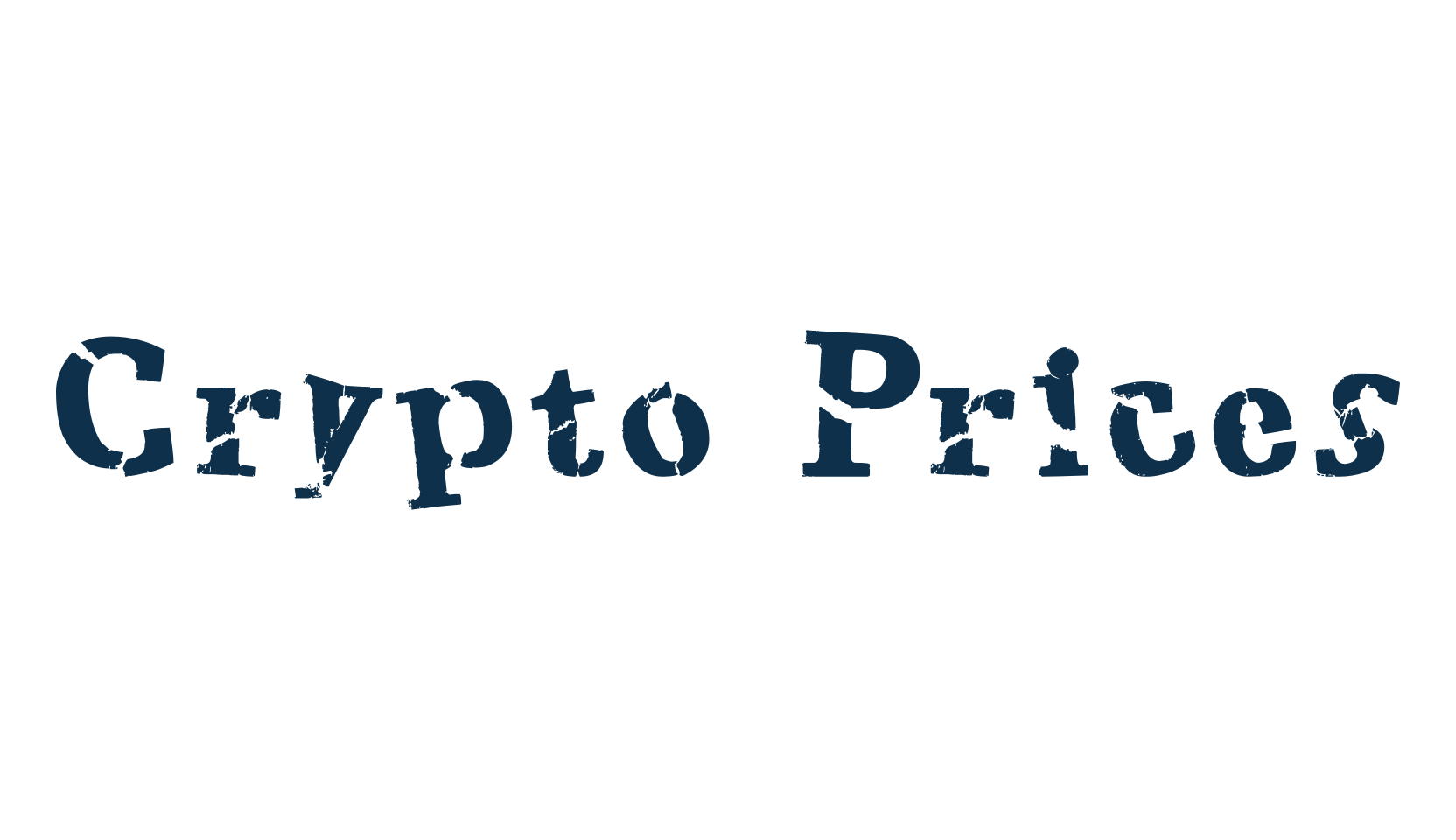Crypto Prices, distorted font preview