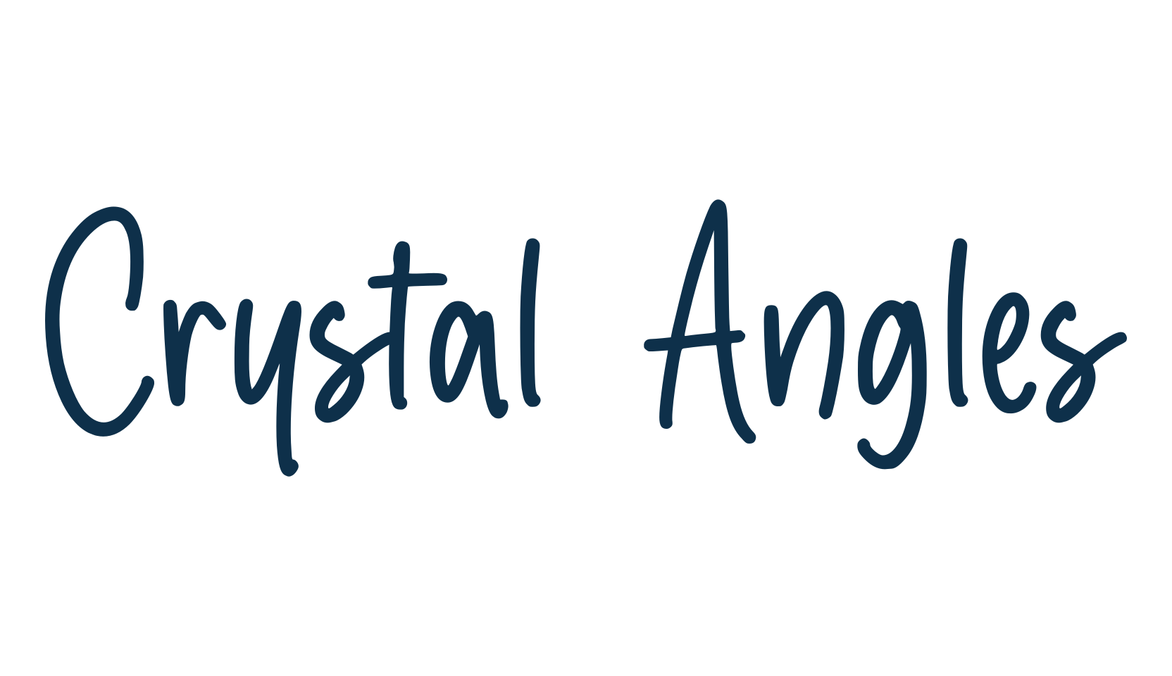 Crystal Angles, handwriting font preview