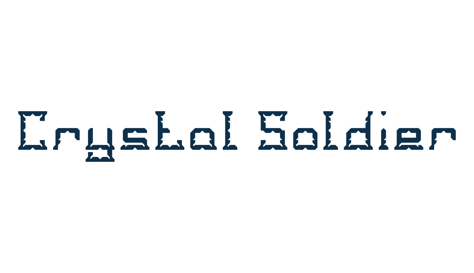 Crystal Soldier, fancy various decorative font preview
