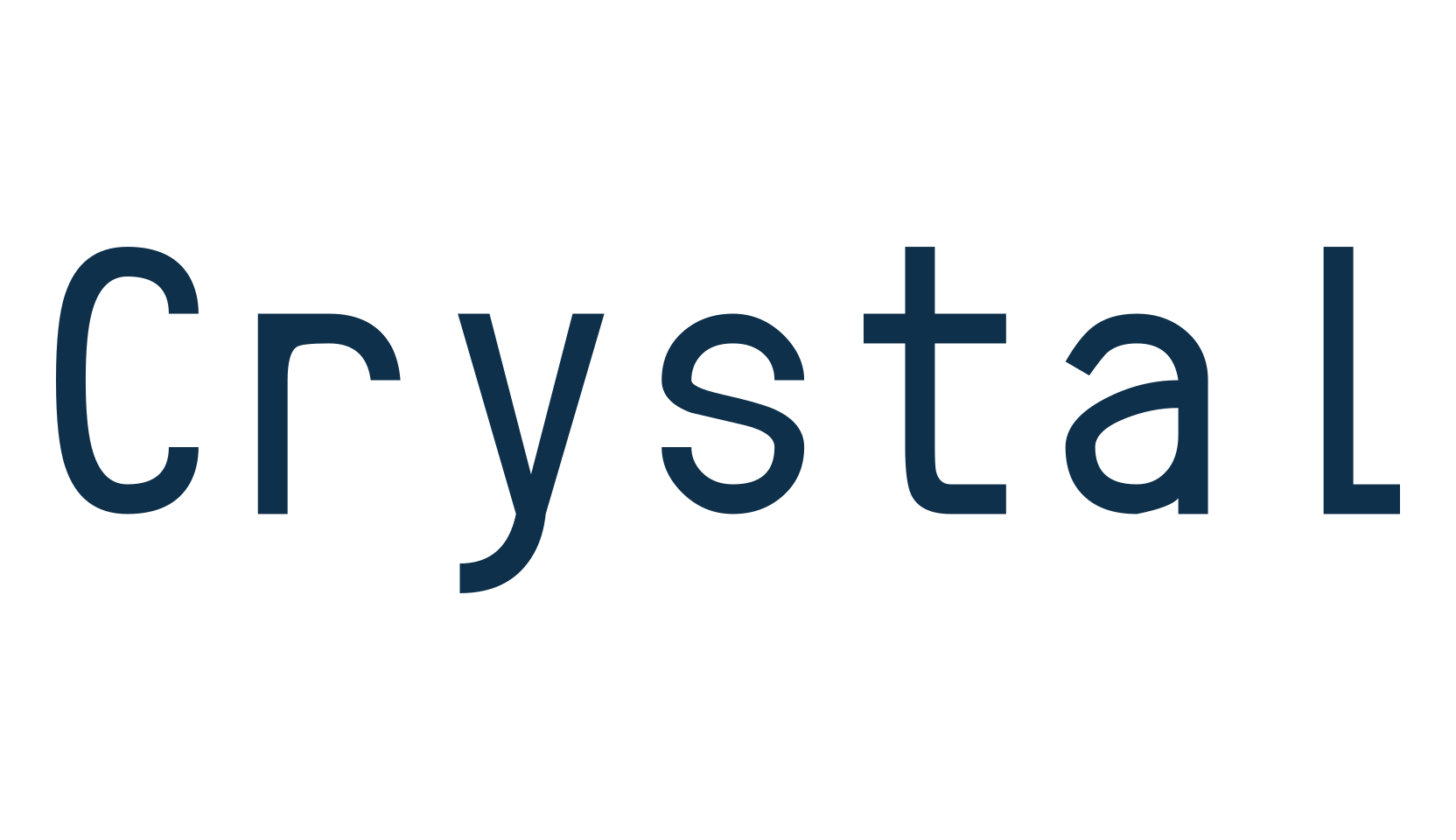 Crystal (crystal), fixed width font preview