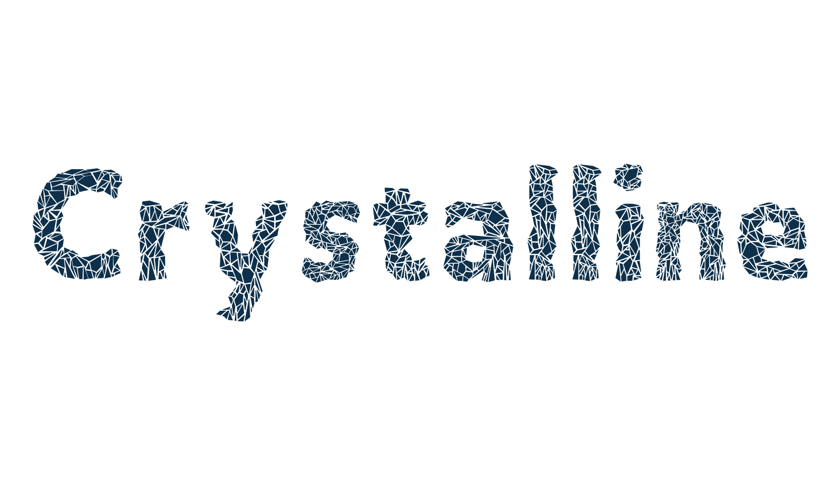 Crystalline, decorative font preview