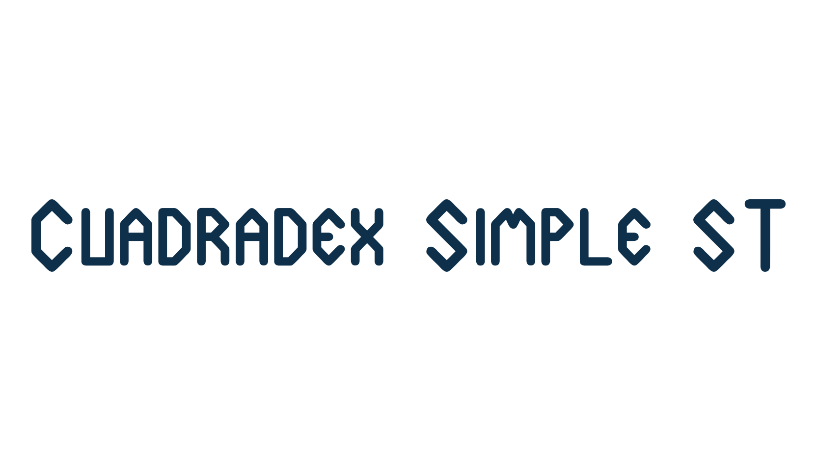 Cuadradex Simple ST, various font preview