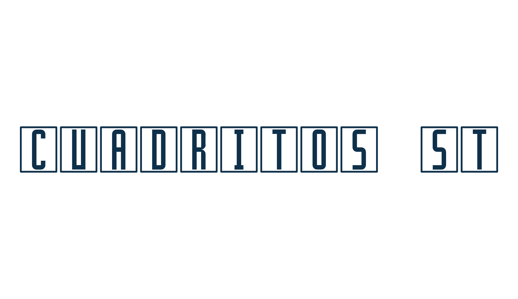 Cuadritos St, decorative font preview