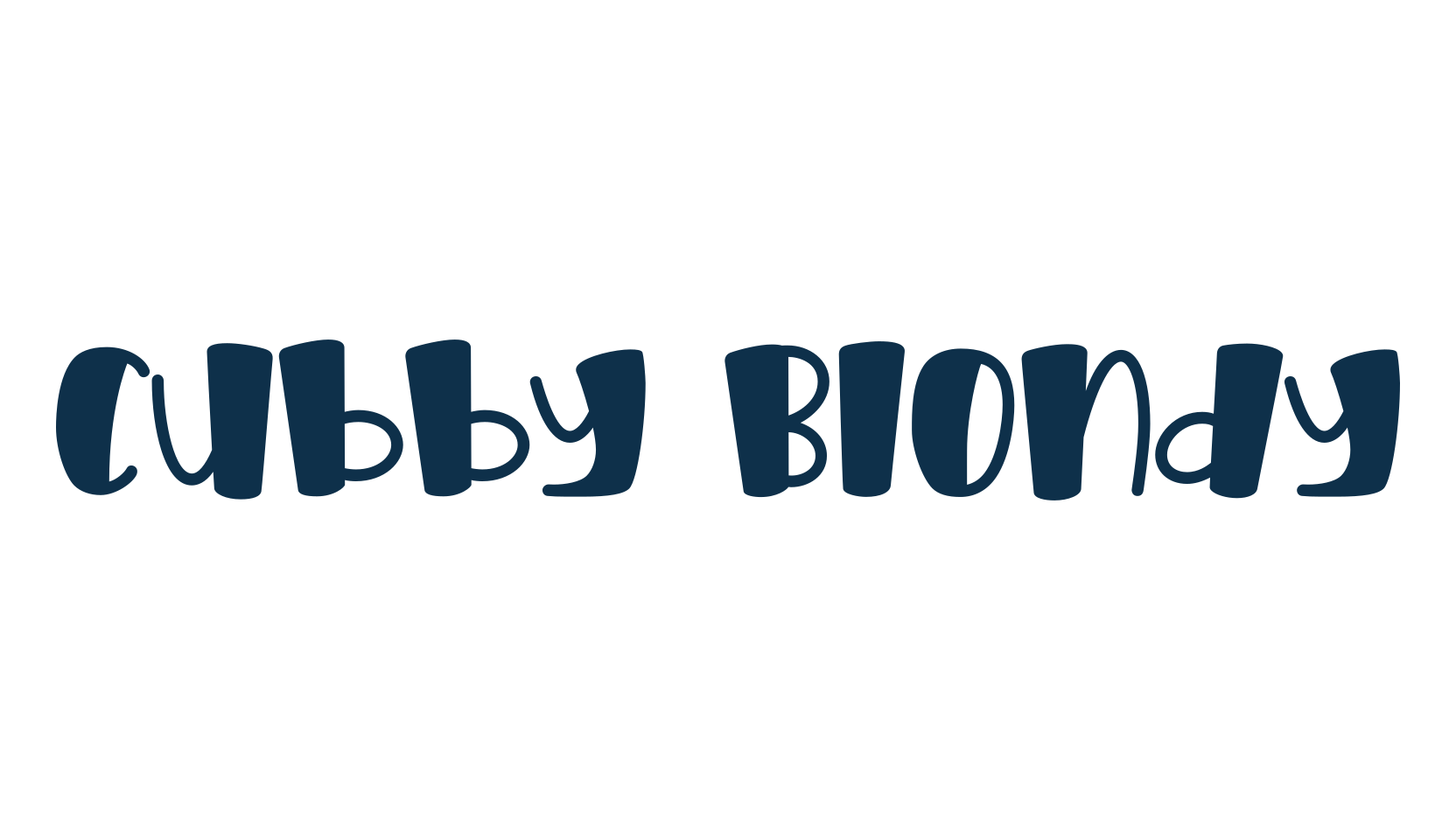 Cubby Blondy, fancy cartoon decorative font preview