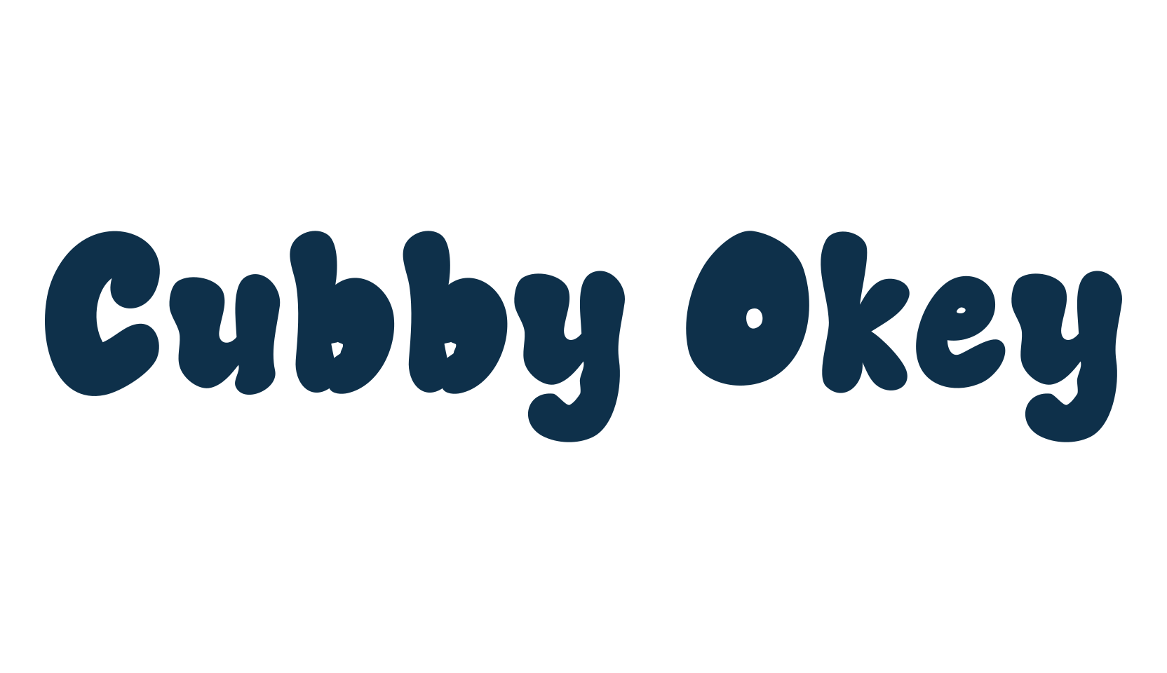 Cubby Okey, cartoon font preview