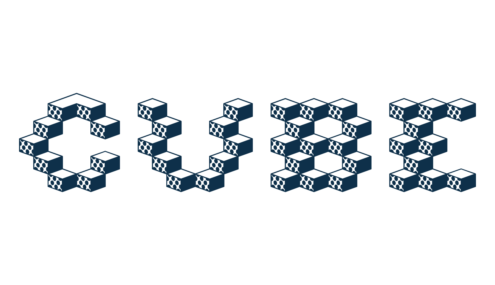 Cube (cube-2), techno square sci-fi font preview