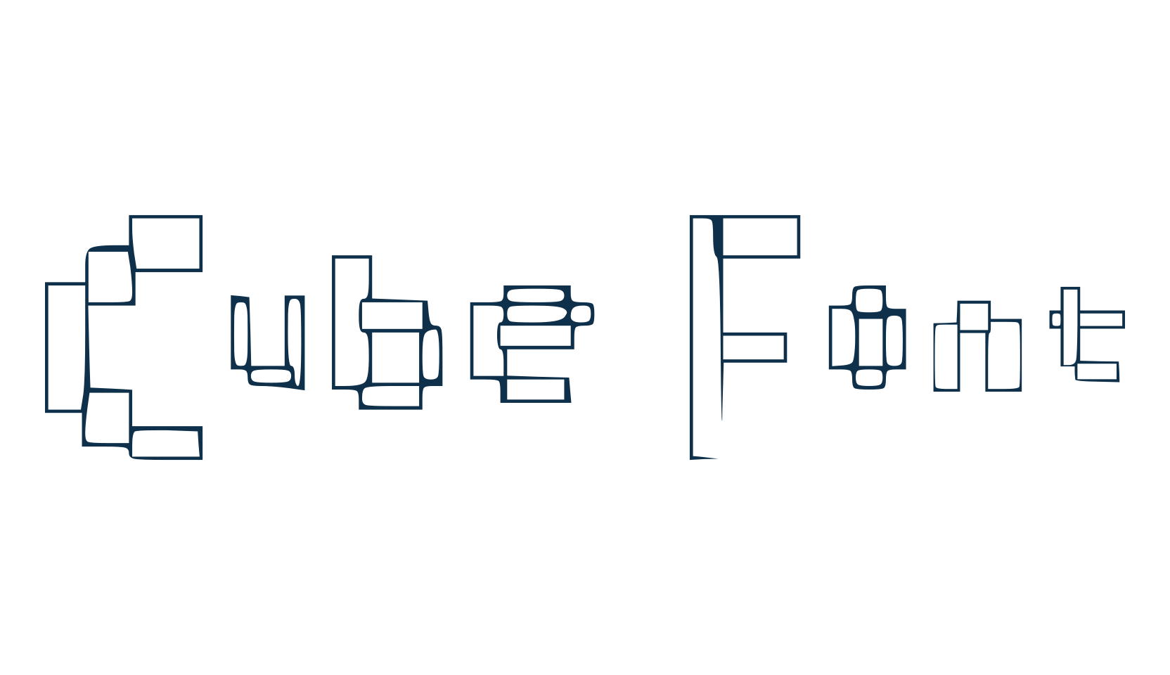 Cube Font, fancy various decorative font preview