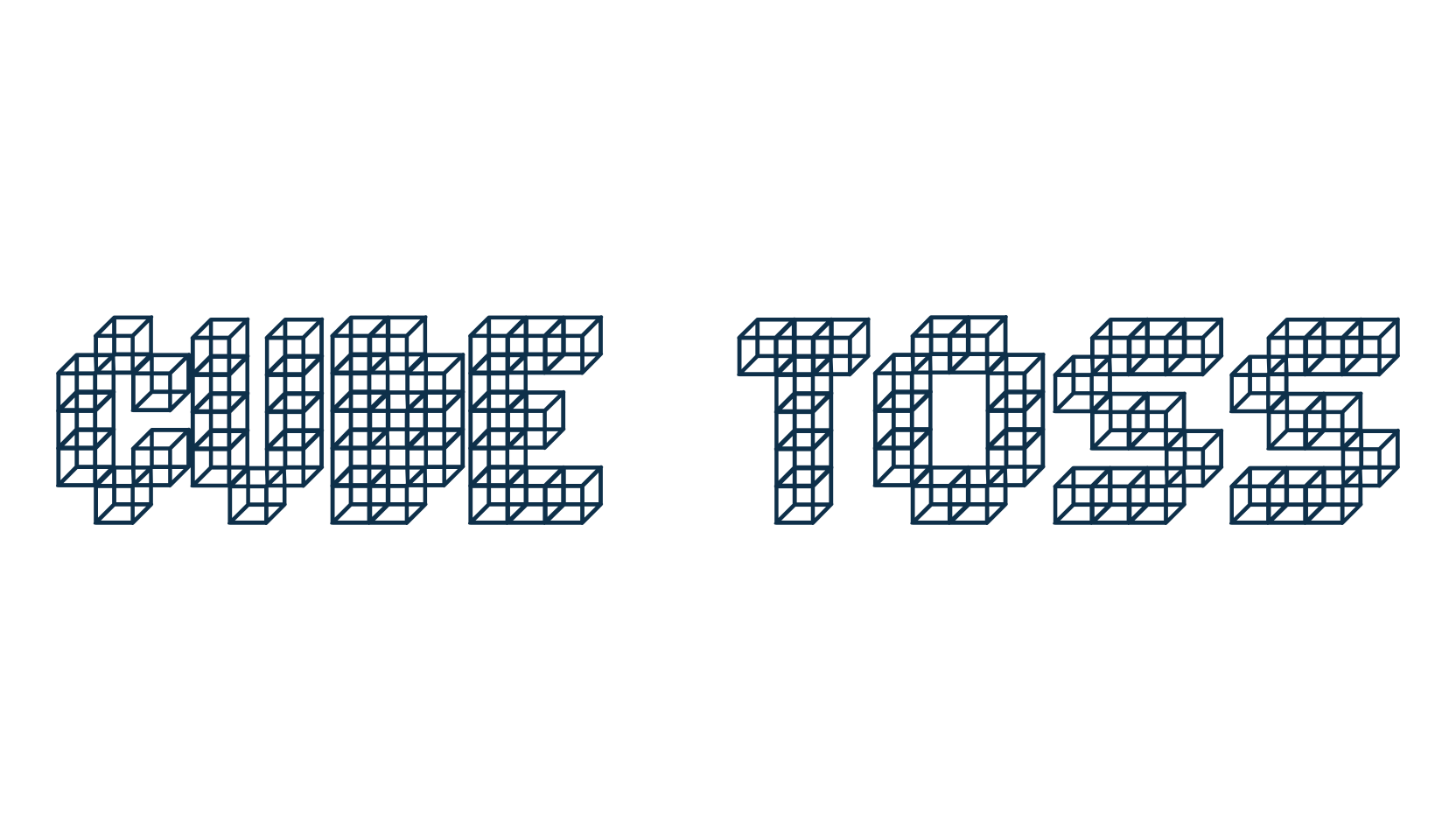 Cube Toss, square font preview
