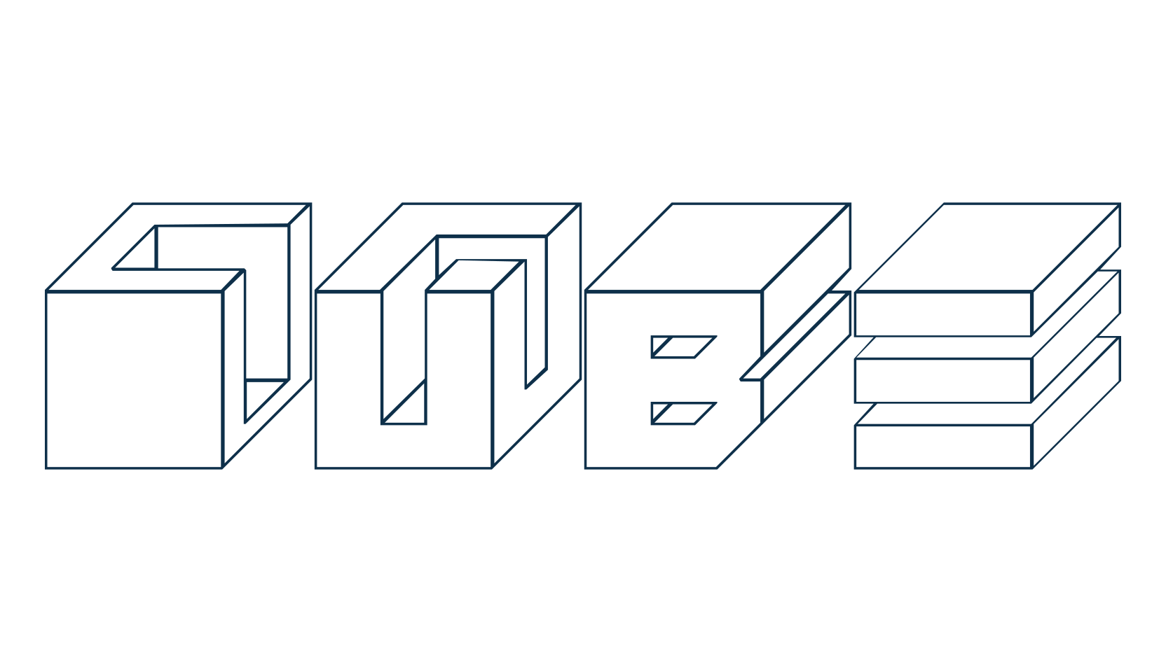 Cube, techno square sci-fi font preview
