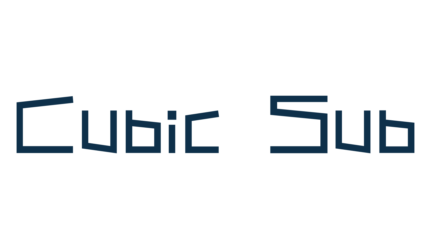 Cubic Sub, techno square sci-fi font preview