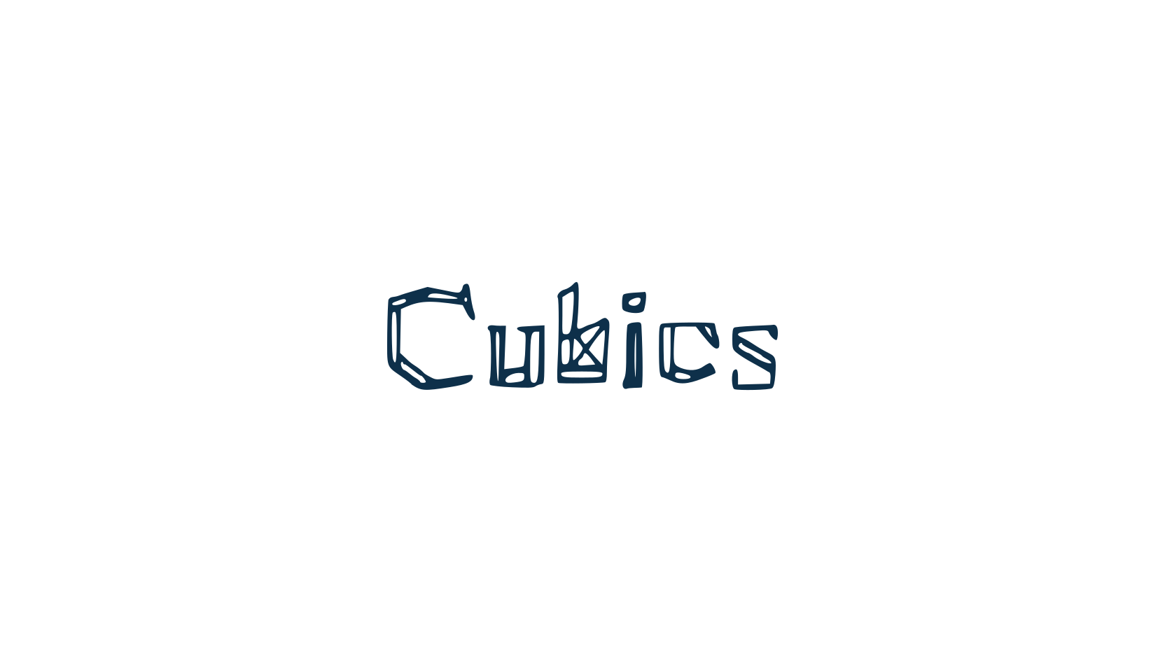 Cubics, decorative font preview