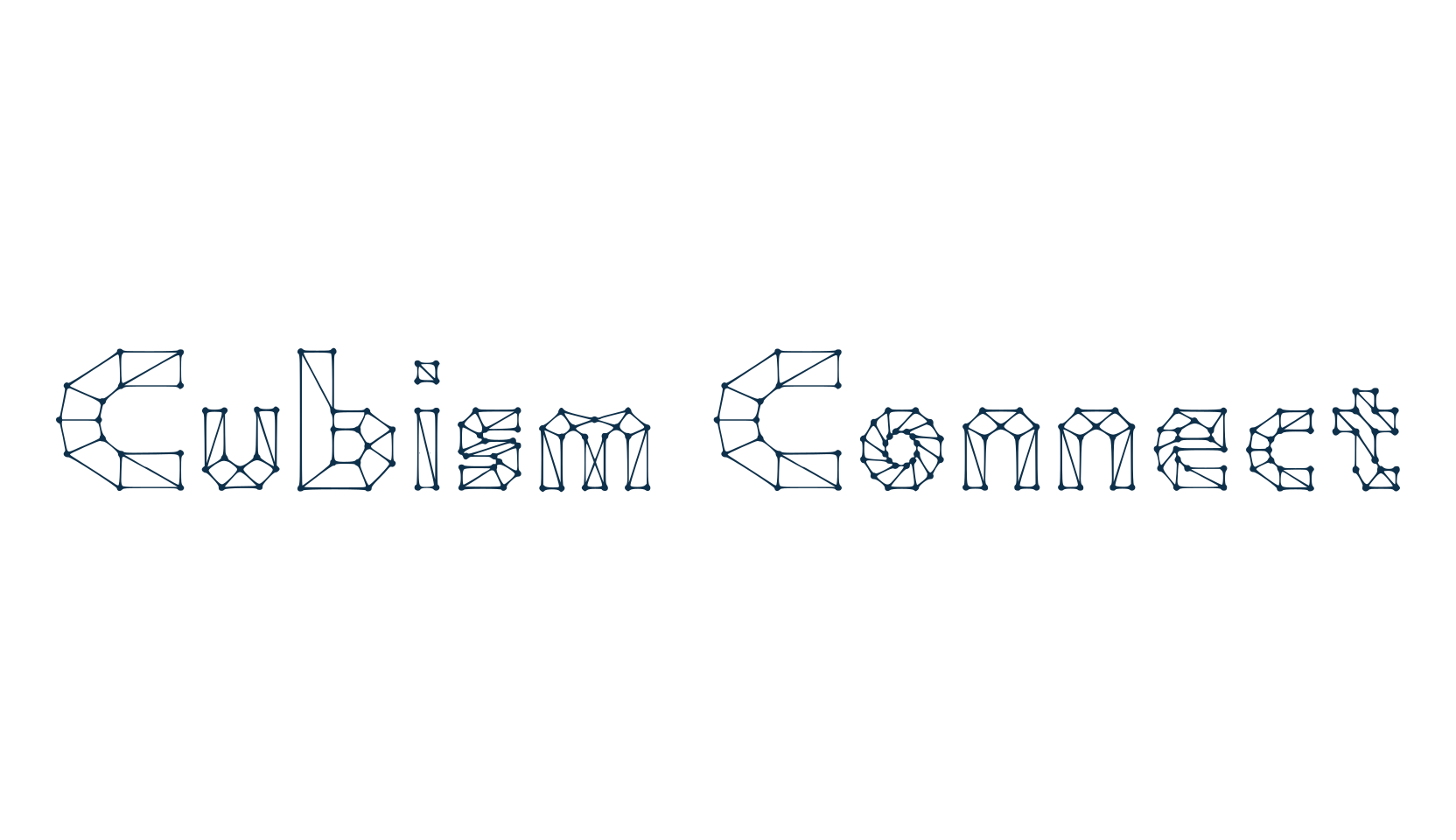 Cubism Connect, fancy decorative font preview