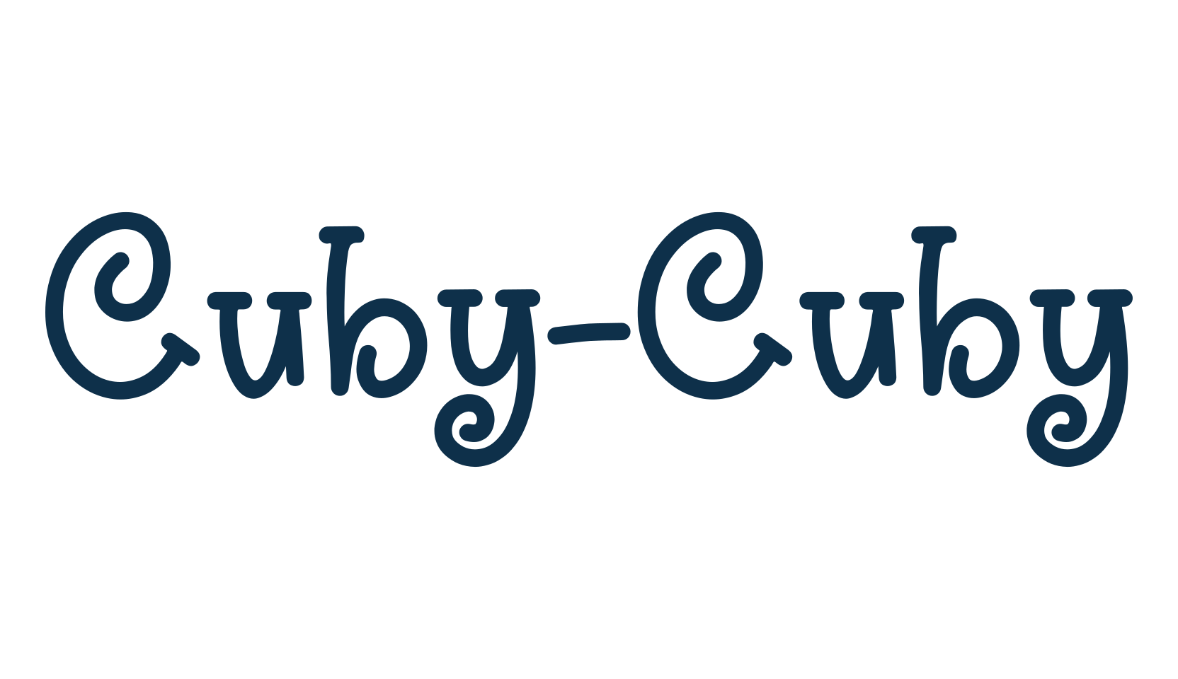 Cuby-Cuby, fancy curly decorative font preview