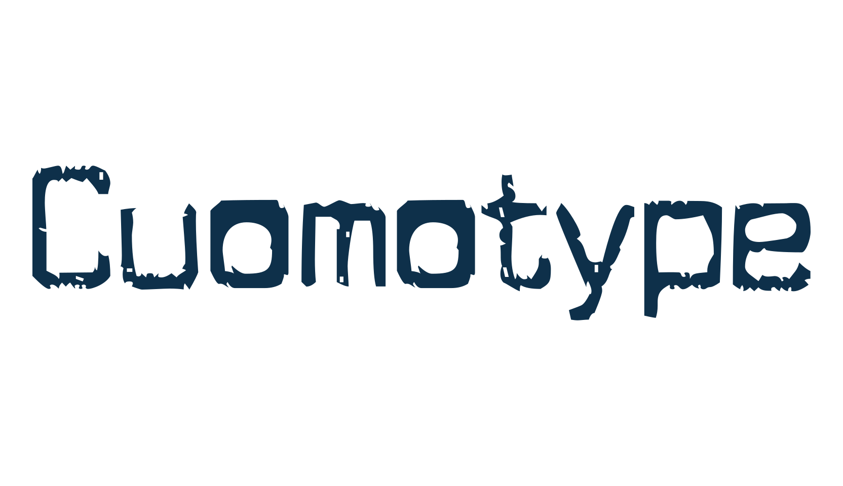 Cuomotype, fancy eroded decorative font preview