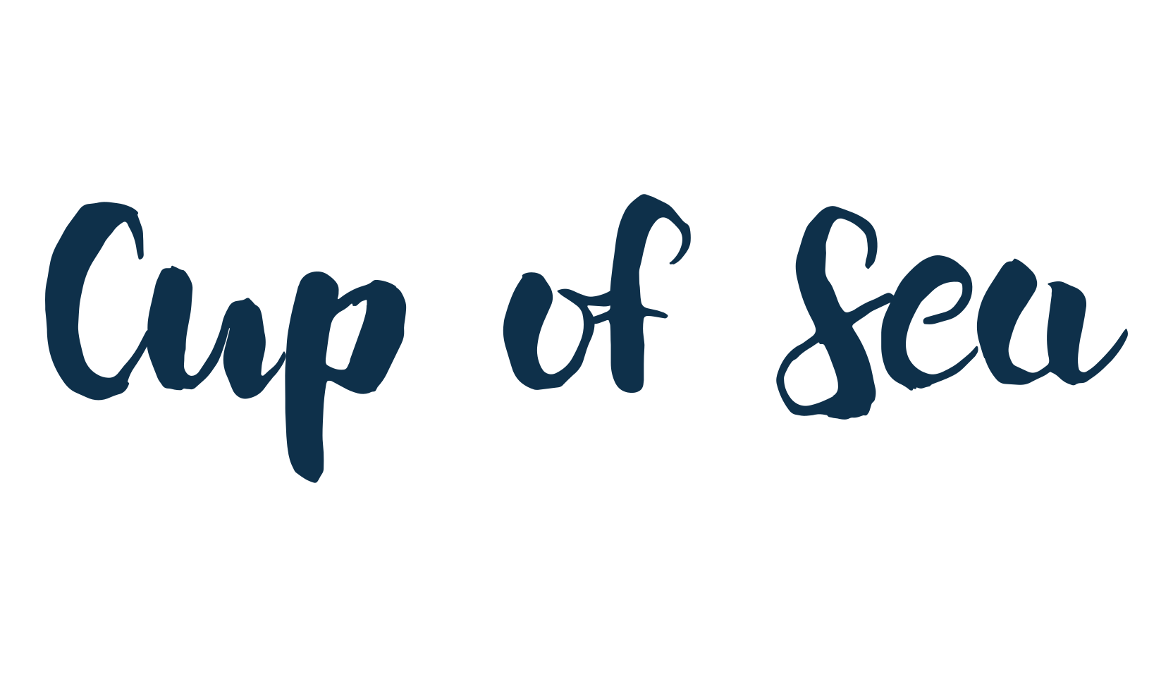 Cup of Sea, brush font preview