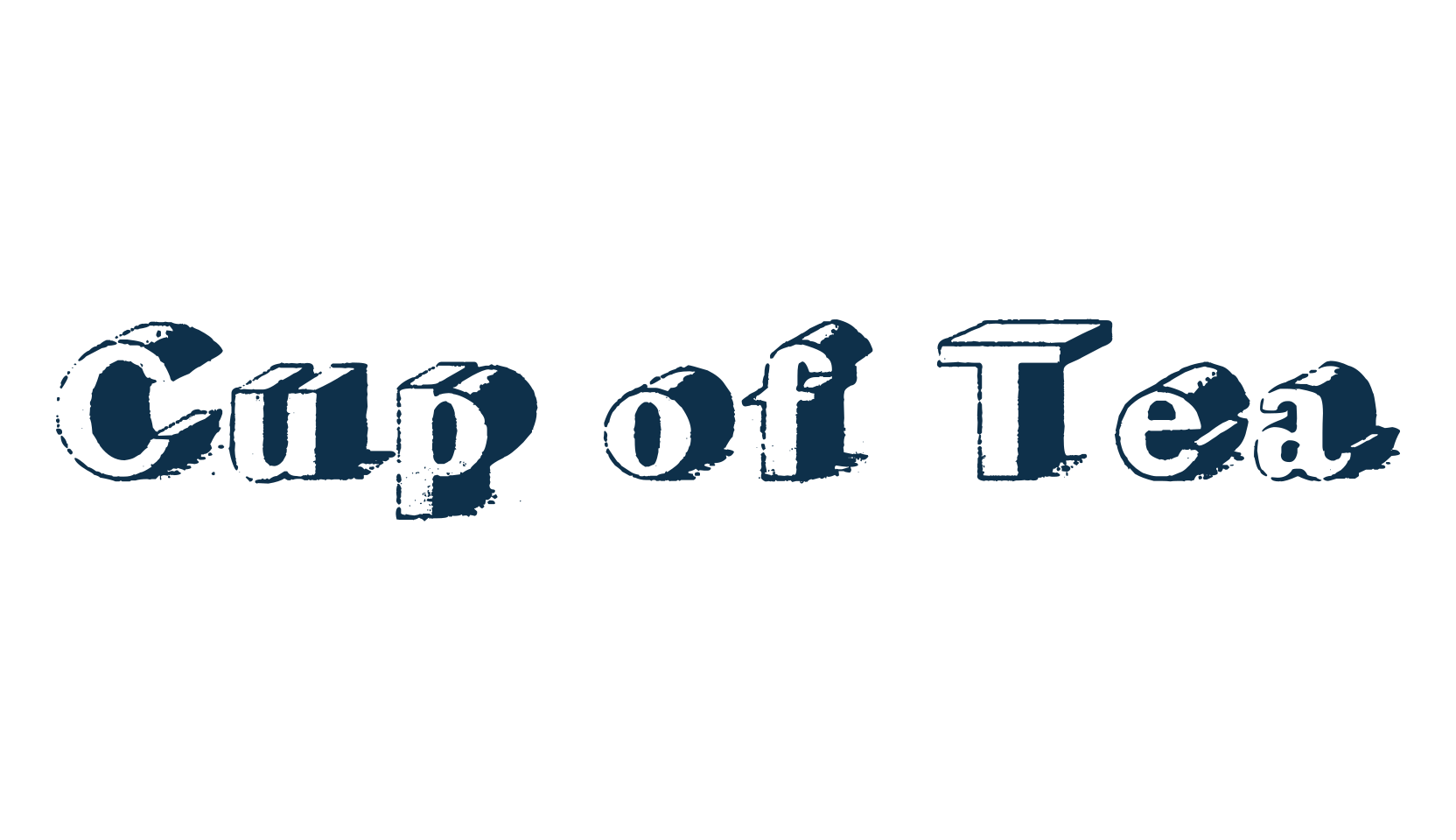 Cup of Tea, eroded font preview